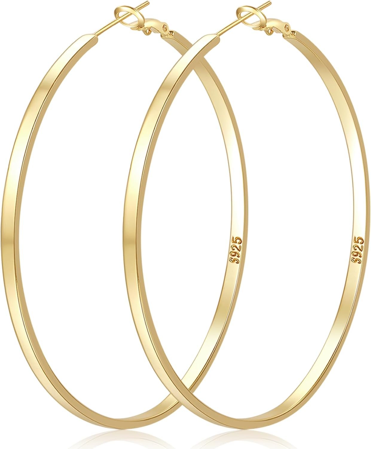 LOUMILEO Sterling Silver Hoop Earrings for Women Hypoallergenic