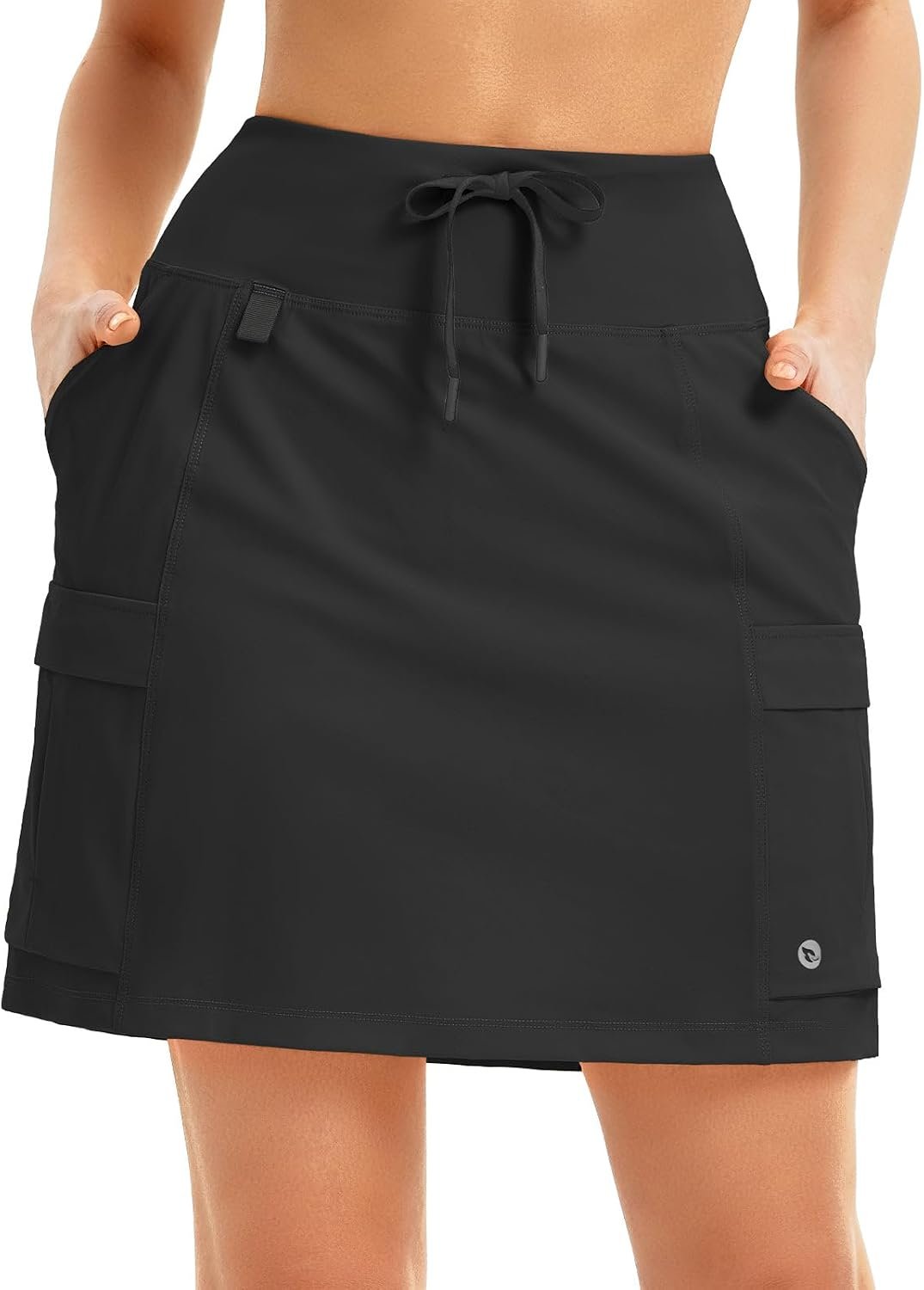baleaf Women’s 16″ Hiking Cargo Skort with Pockets Knee Length Skirts