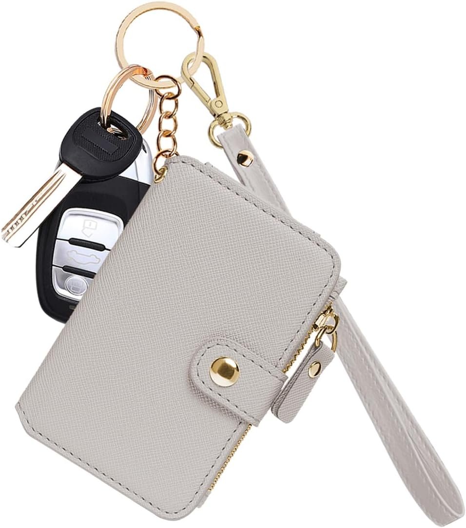 M-Plateau RFID Blocking Keychain Wallet With Leather Wrist Strap