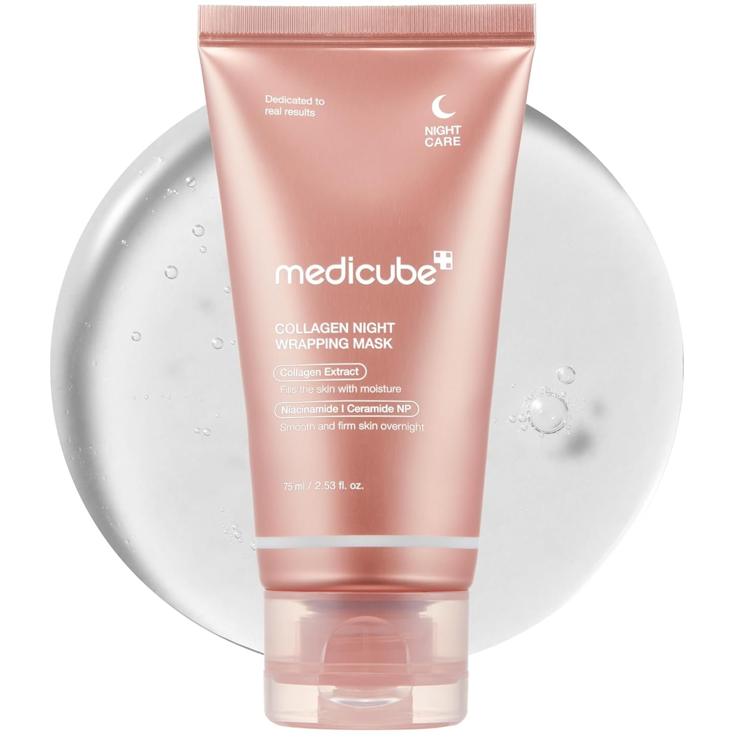medicube Wrapping Mask Collagen – Overnight Peel Off Facial Mask | Elasticity & Hydration Care, Reduces Sagging & Dullness – Hydrolyzed Collagen For Glowing Skin, Korean Skin Care, 2.53 fl.oz