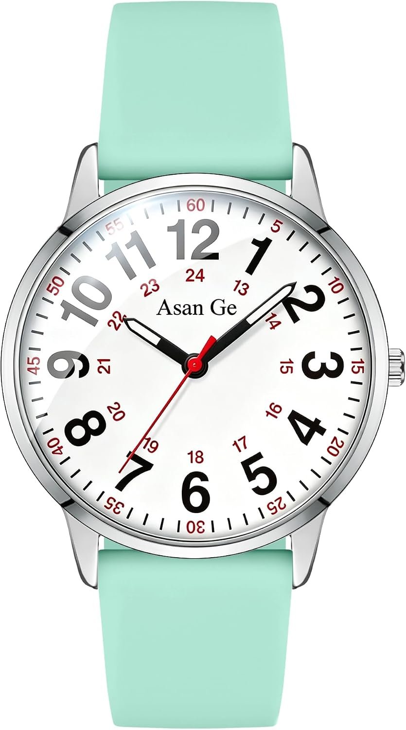 Asan Ge Watches for Women, Fashion 3ATM Waterproof Minimalist Easy-to-Read Analog Silicone Watch Suitable for Daily Work, Leisure, Outdoors