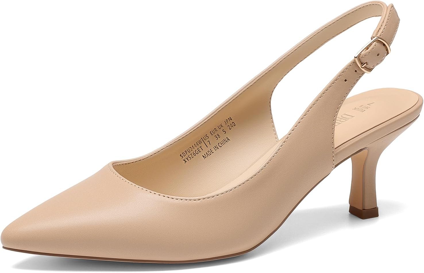 DREAM PAIRS Women’s Kitten Slingback Heels Pumps