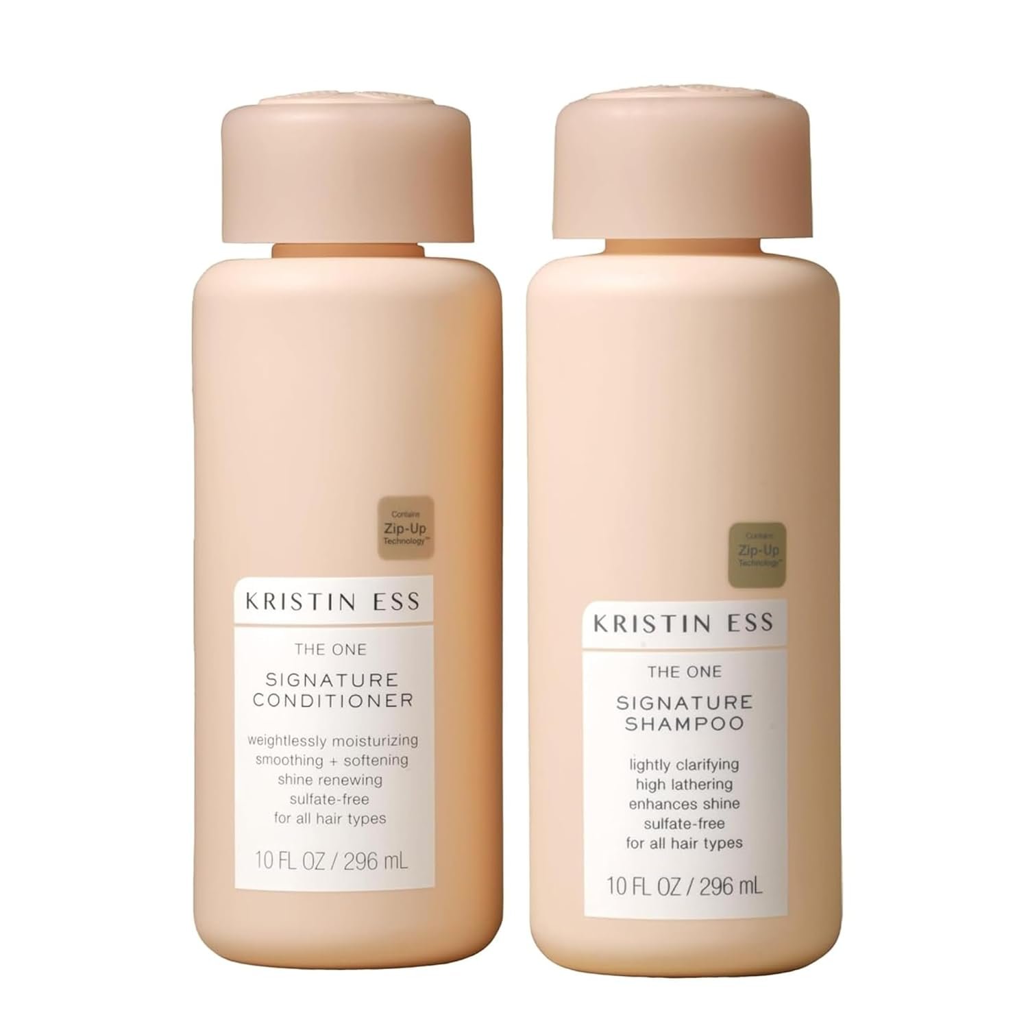 Kristin Ess Hair Signature Salon Sulfate Free Shampoo and Conditioner Set for Moisture, Frizz + Shine – Color Safe, Vegan, Paraben Free – Clarifying, Hydrating Damage Repair for Women – Pear Fragrance