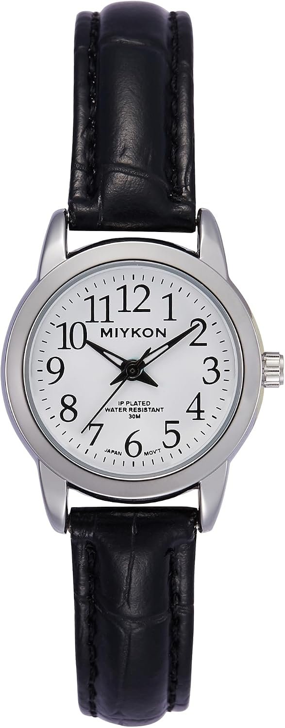 Miykon Women’s Dainty Dress Watch, Vegan Leather Strap, Water Resistant