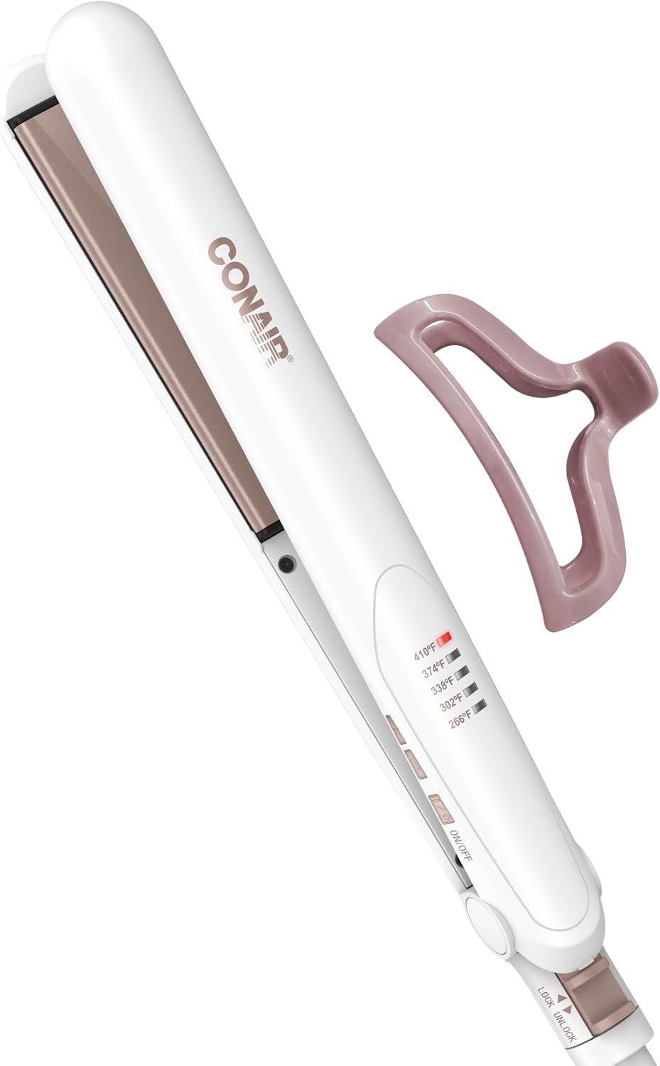 Conair Hair Straightener, Double Ceramic, 1″ Extra-Long Plates