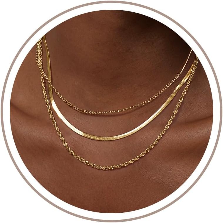 Freekiss Layered Necklace Set for Women Stackable
