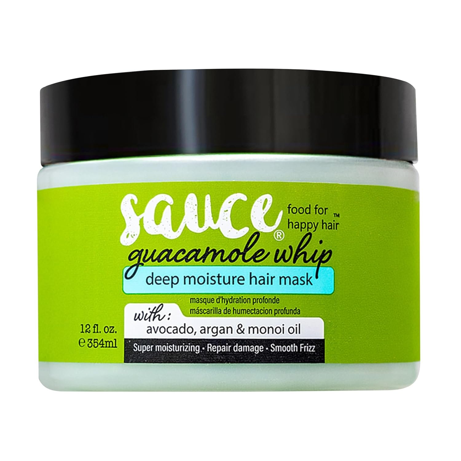 SAUCE Deep Conditioning Hair Mask, Guacamole Whip, 12 Fl Oz
