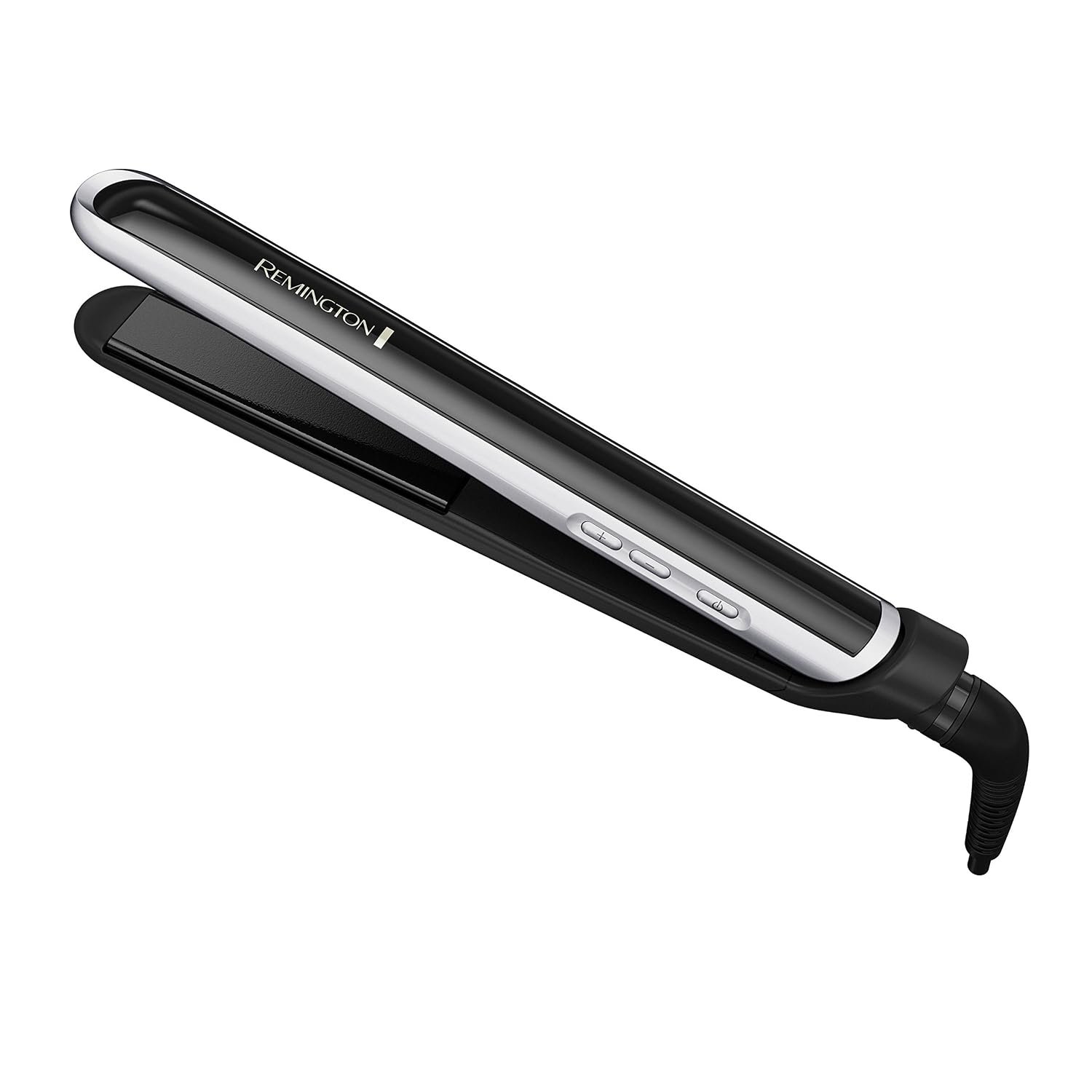 Remington Pearl Pro Ceramic Flat Iron, 1-Inch Floating Plates, Black/White