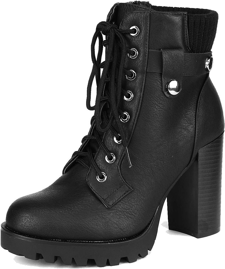 DREAM PAIRS Women’s Lace up Combat Ankle Booties Shoes