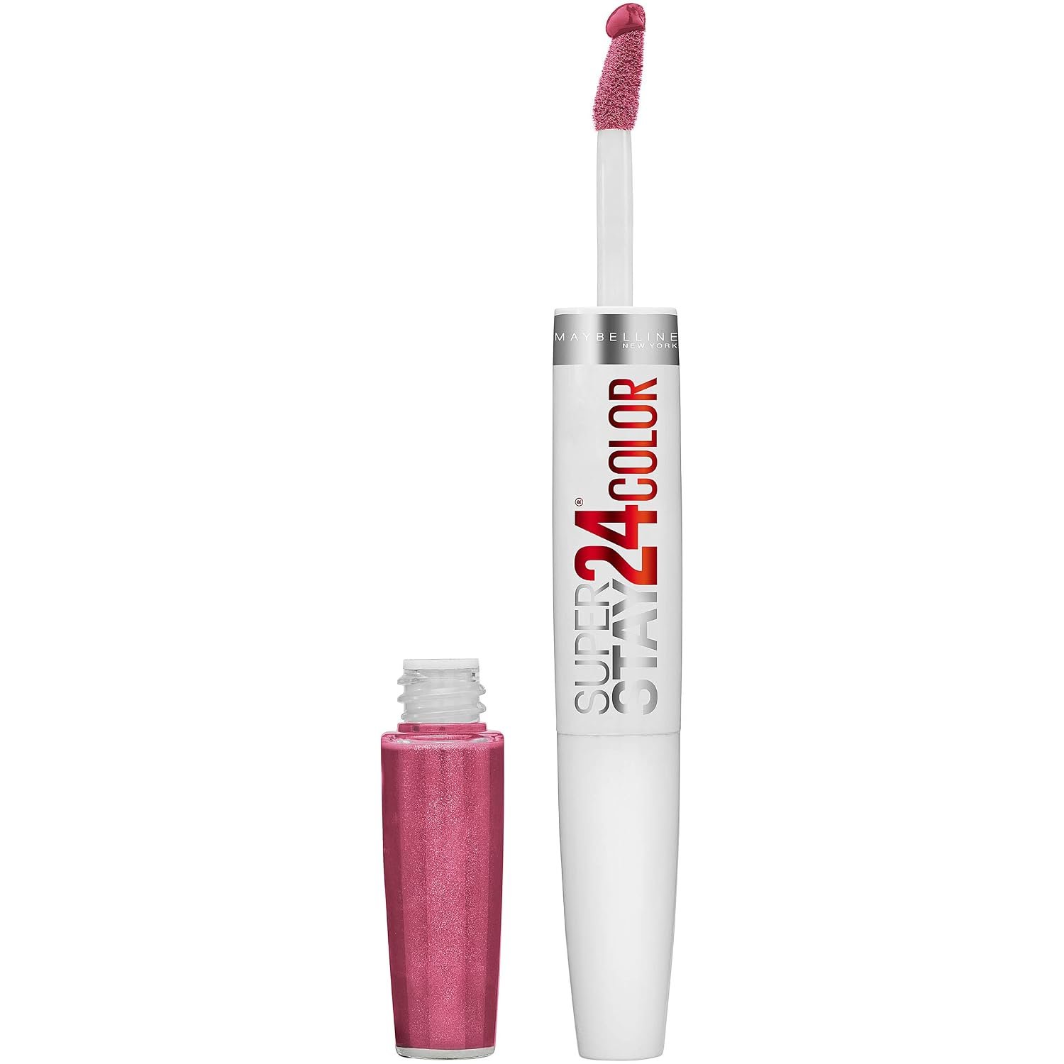 Maybelline Super Stay 24, 2-Step Liquid Lipstick Makeup, Long Lasting Highly Pigmented Color with Moisturizing Balm, Blush On, Pink, 1 Count