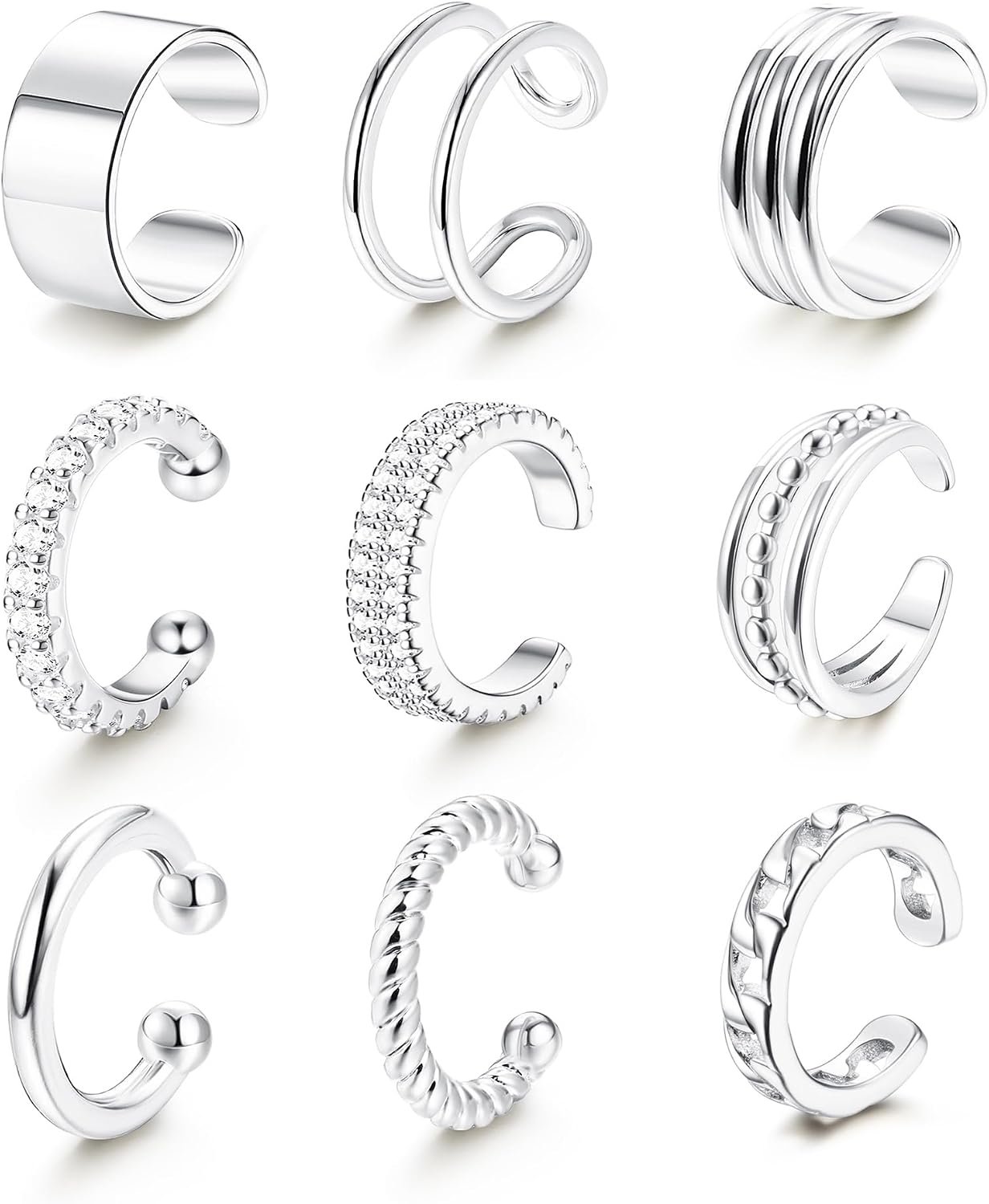 LOLIAS 𝐄𝐚𝐫 𝐂𝐮𝐟𝐟 𝐄𝐚𝐫𝐫𝐢𝐧𝐠𝐬 for Women Non Piercing Gold Plated Ear Cuffs 𝟏𝟒𝐊 𝐆𝐨𝐥𝐝 𝐏𝐥𝐚𝐭𝐞𝐝 Ear Cuff for Non Pierced Ears Clip on Cartilage Earring 𝐅𝐚𝐤𝐞 𝐄𝐚𝐫𝐫𝐢𝐧𝐠𝐬 Lightweight