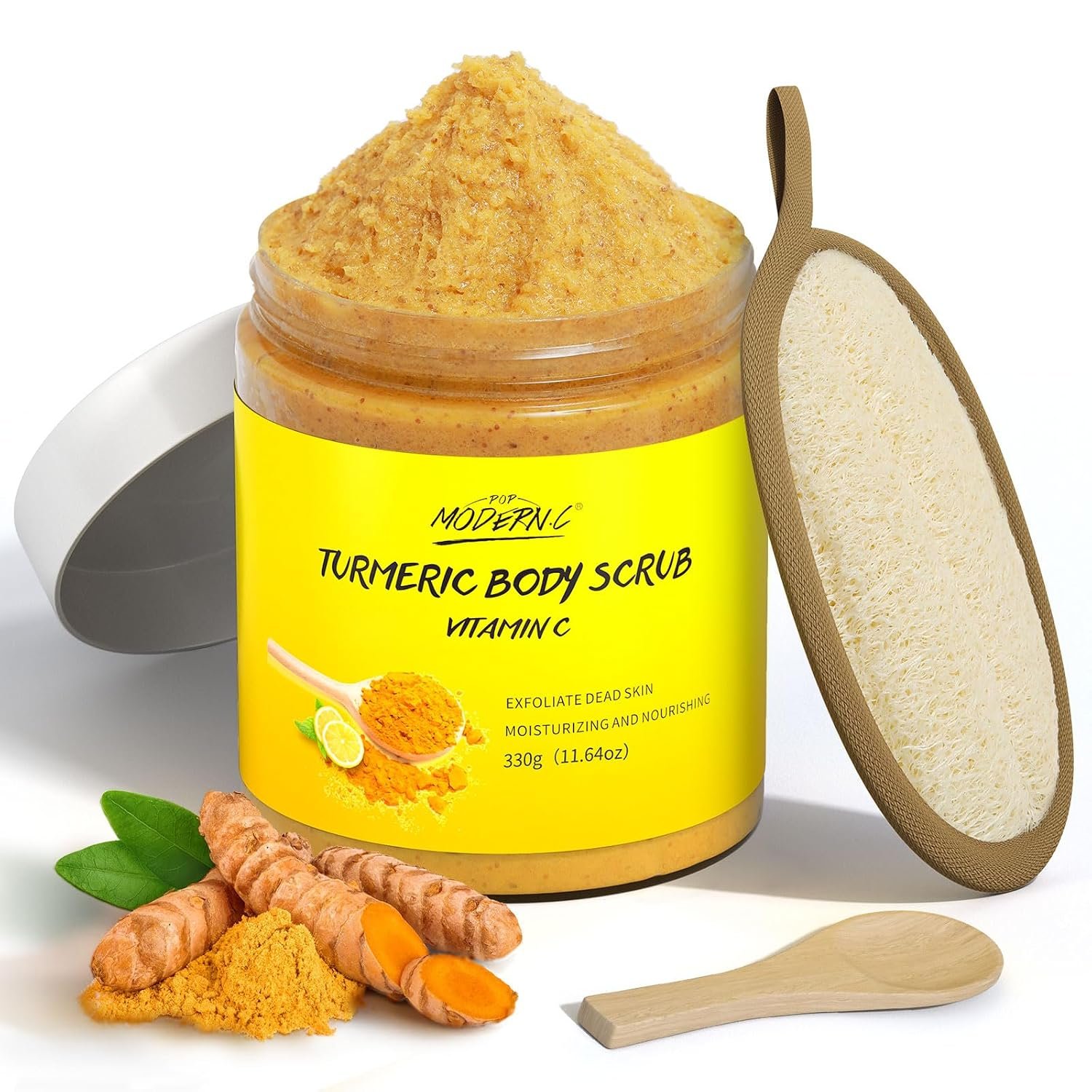 Turmeric Vitamin C Body Scrub Remove Dead Skin Exfoliating for Dark Spots