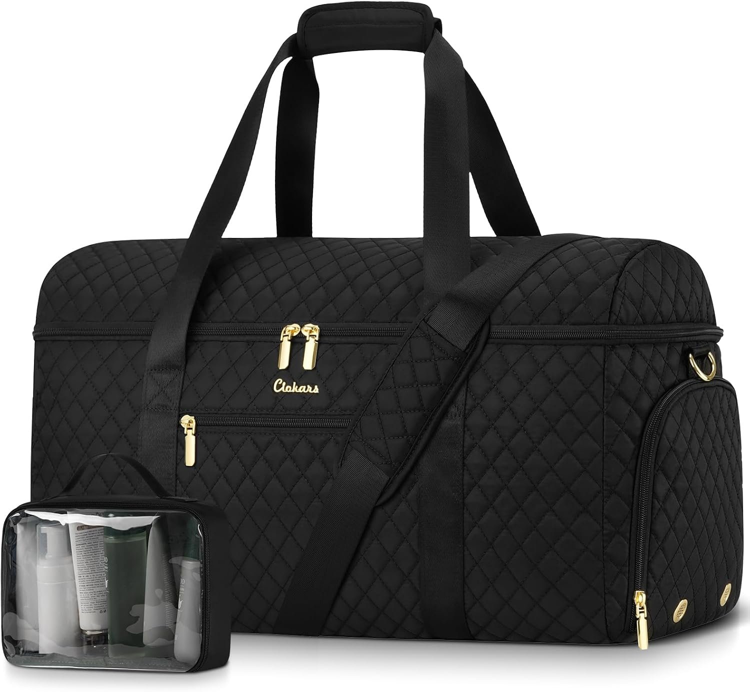 Large Travel Weekender Bags for Women: Overnight Bag with Shoe Compartment