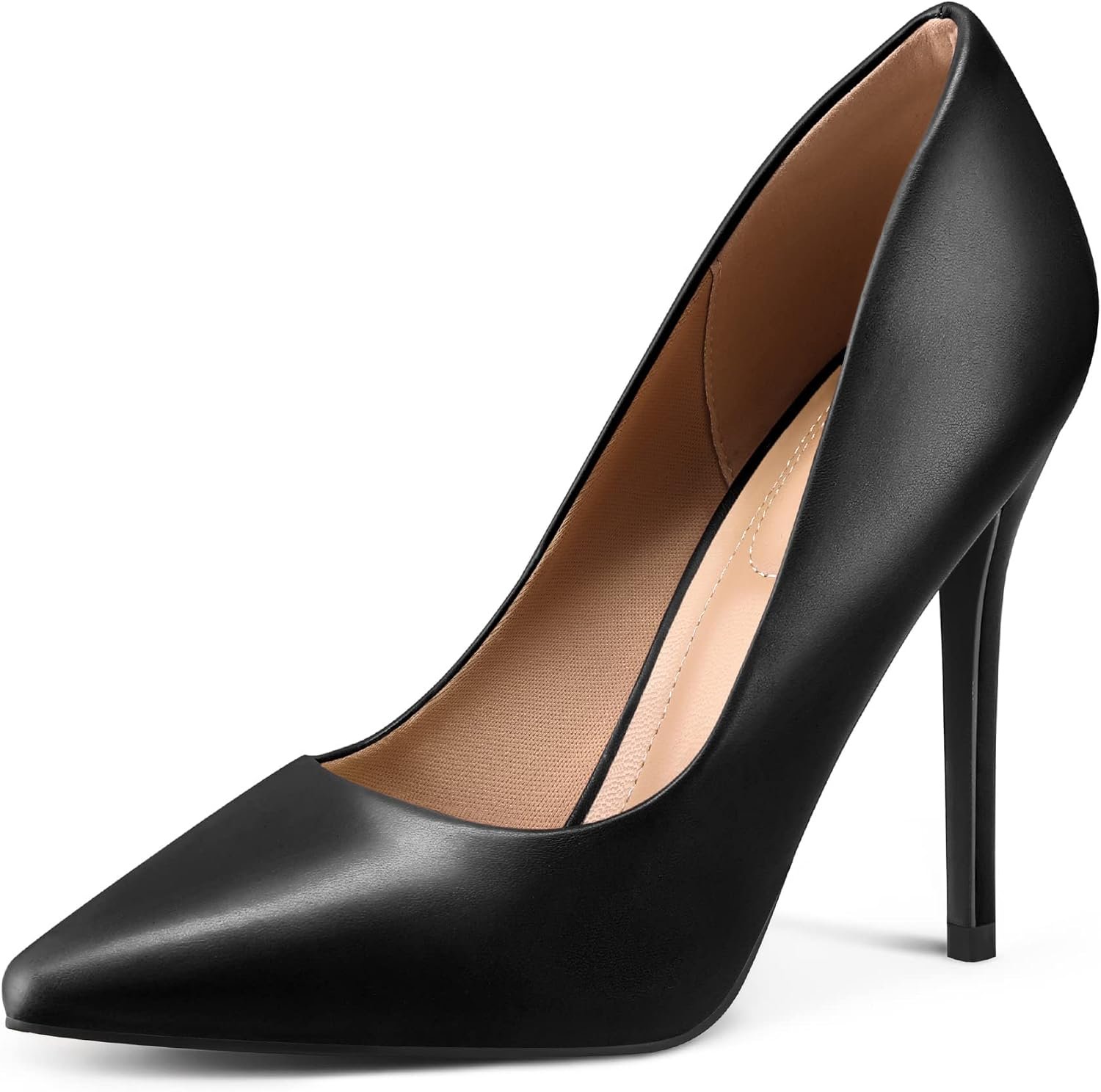 mysoft Women’s High Heels Pumps Closed Pointed Toe Stiletto 4IN Dress Shoes