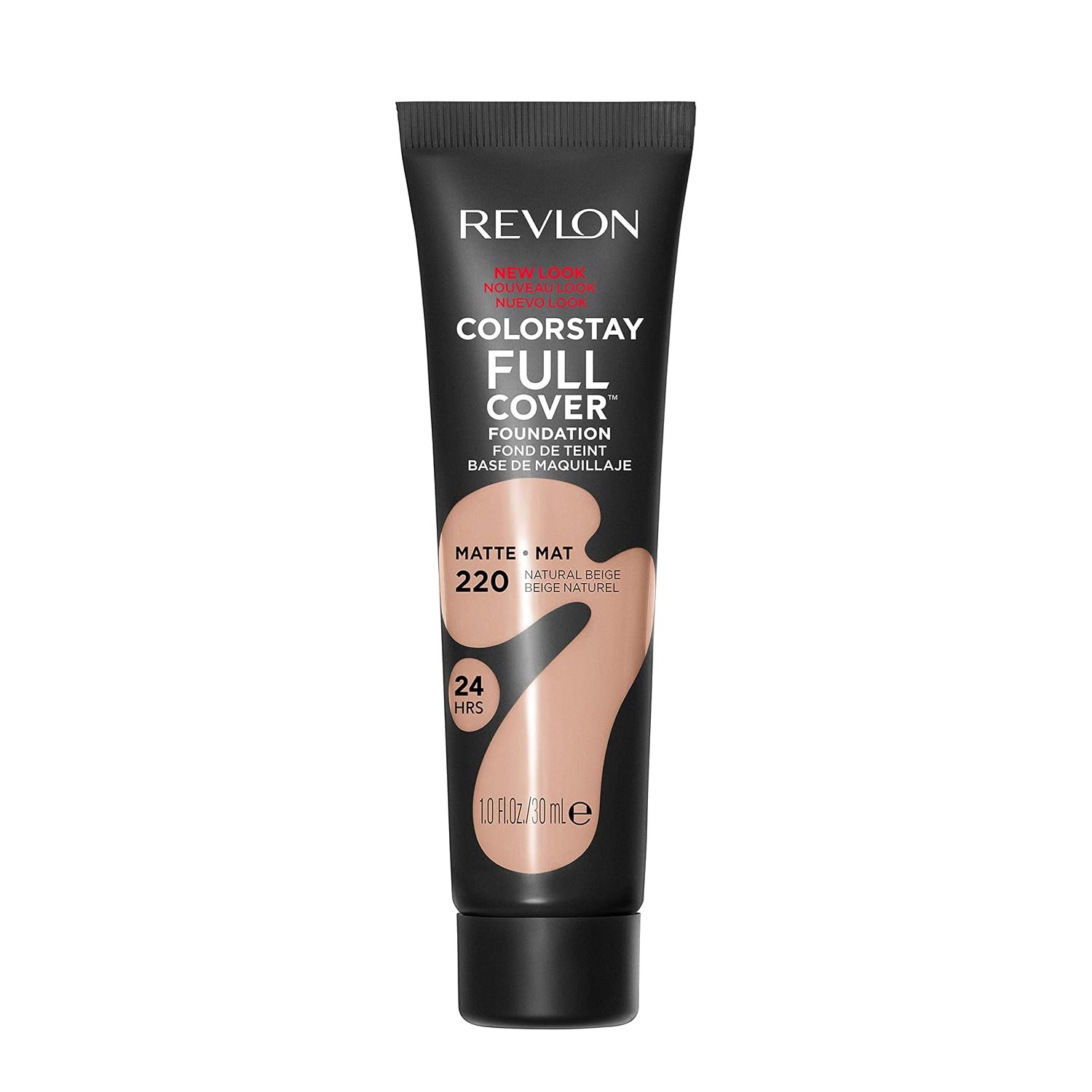 Revlon ColorStay Full Cover Foundation, 220 Natural Beige, 1.0 fl oz