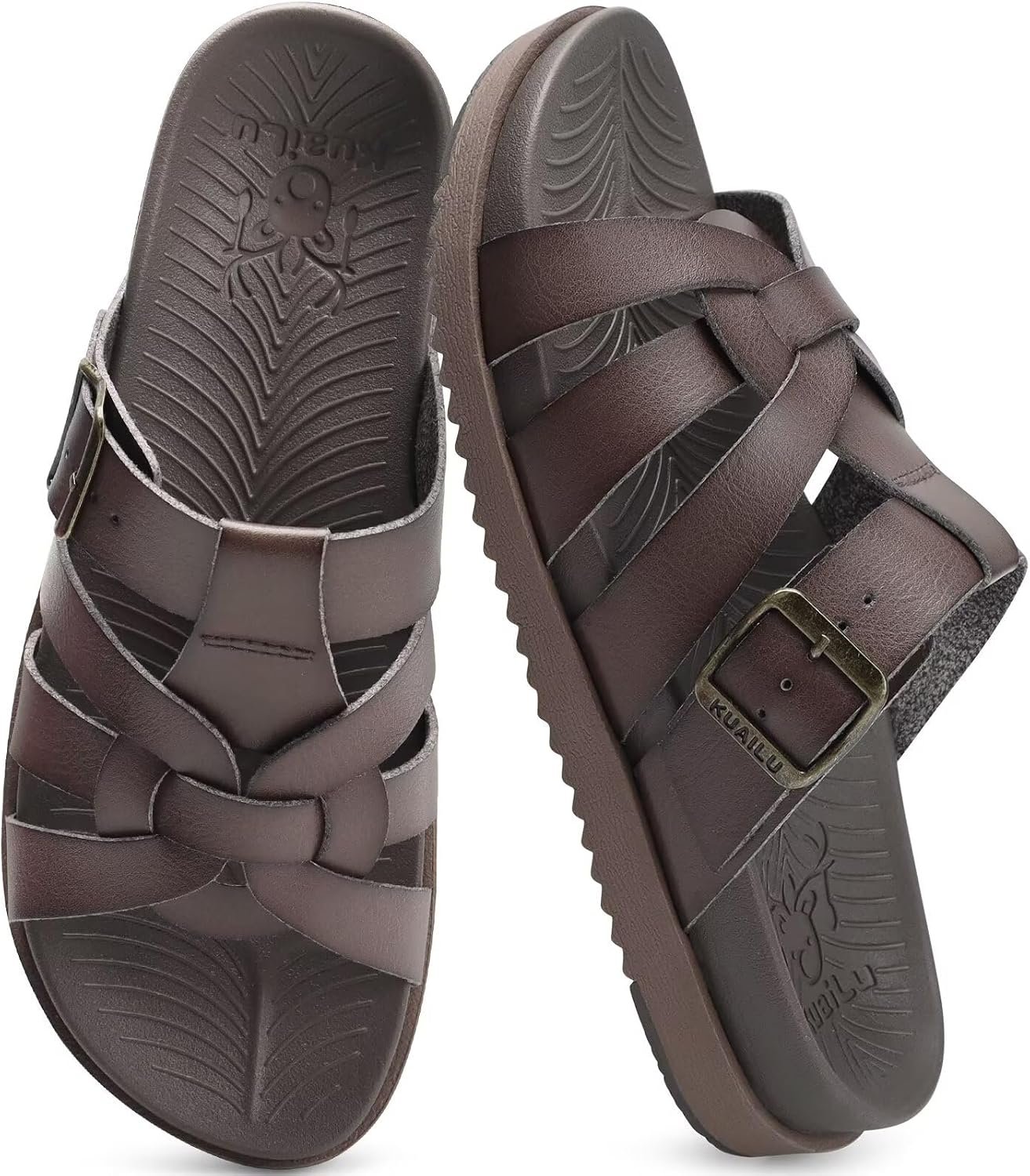 KuaiLu Gladiator Sandals for Women with Comfortable Arch Support