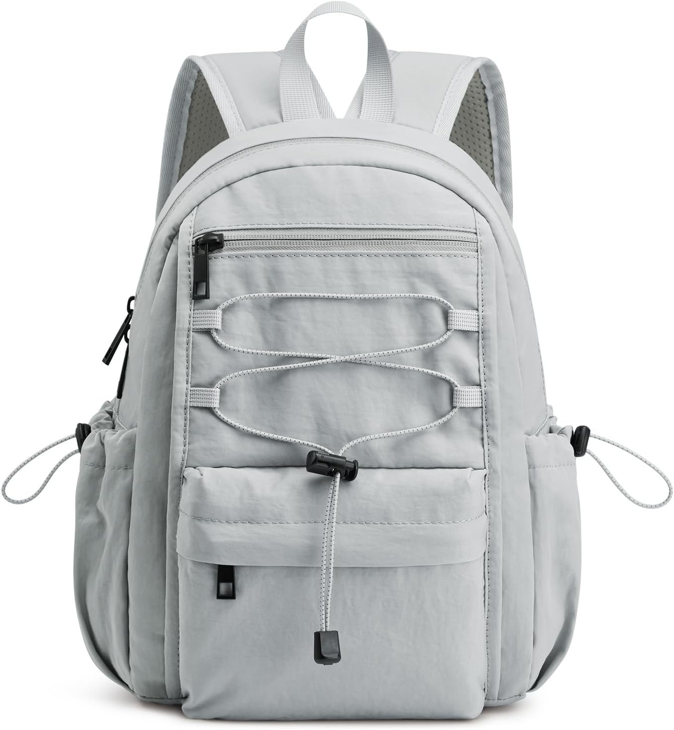 G4Free 10L Small Backpack for Women Men | Mini Lightweight Hiking Travel Casual Daypack, Water Repellent Fabric, Fits 11″ Tablet, Light Grey