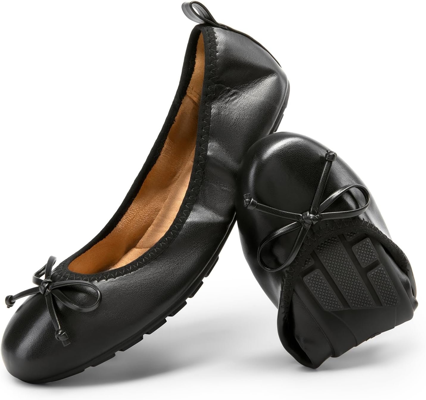 DREAM PAIRS Women’s Foldable Bowknot Ballet Flats