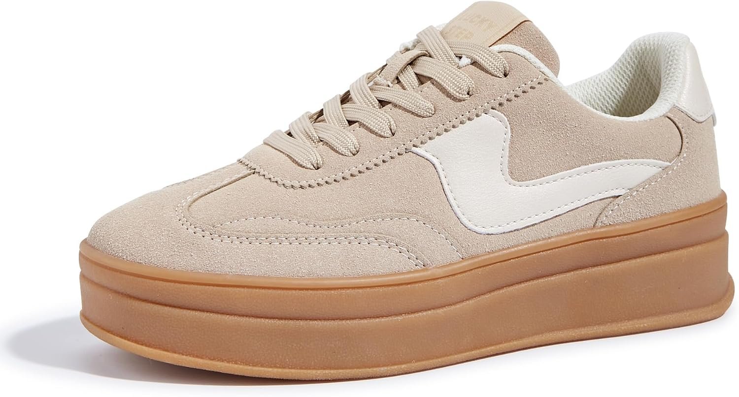 LUCKY STEP Women’s Platform Fashion Sneakers Thick Sole