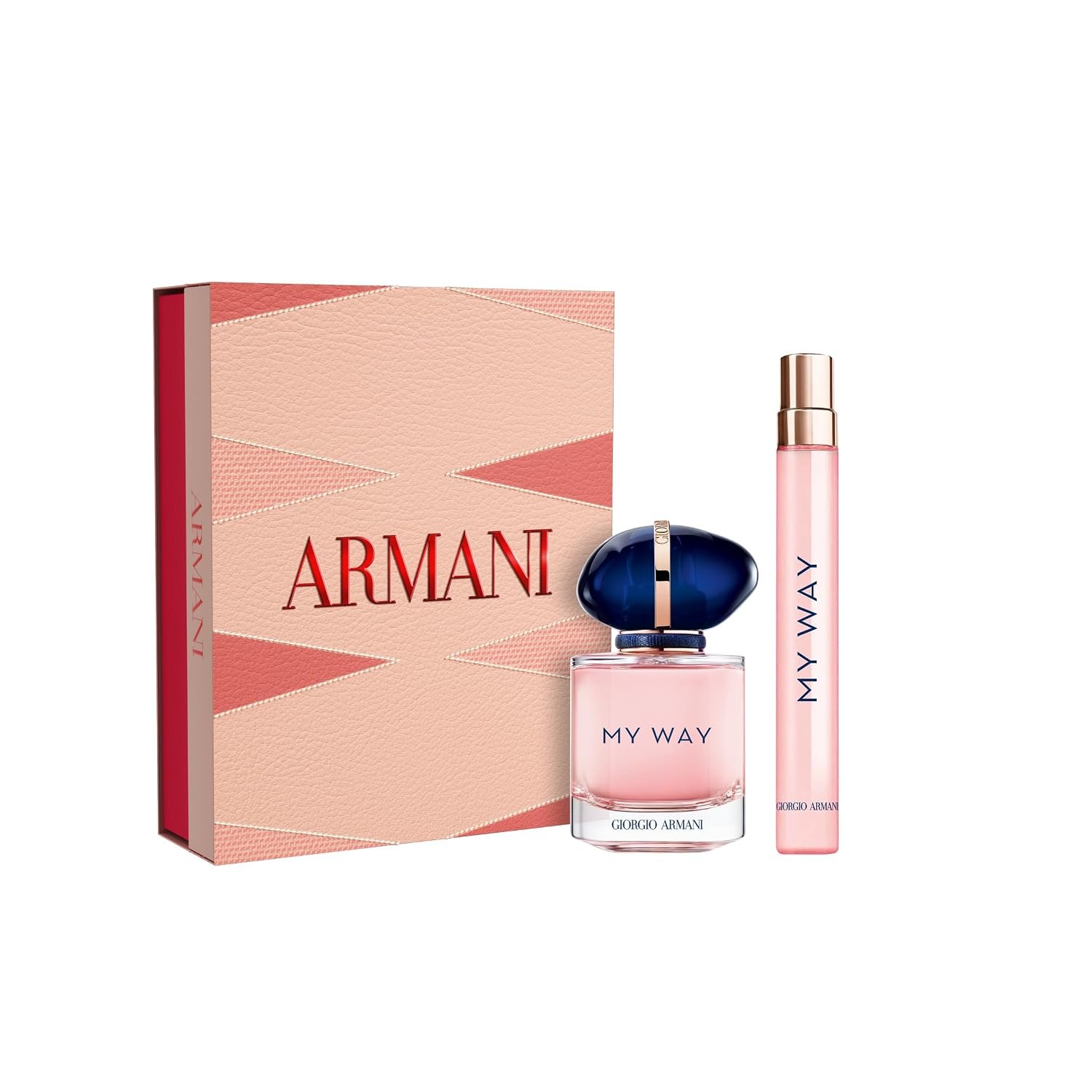 Armani Beauty My Way Eau de Parfum Floral Travel Perfume Set for Women | 2-Piece Women’s Fragrance Travel Set ($135 Value) – My Way Full Size 1 Fl Oz & Mini Size 0.3 Fl Oz – Travel Sized Bottles