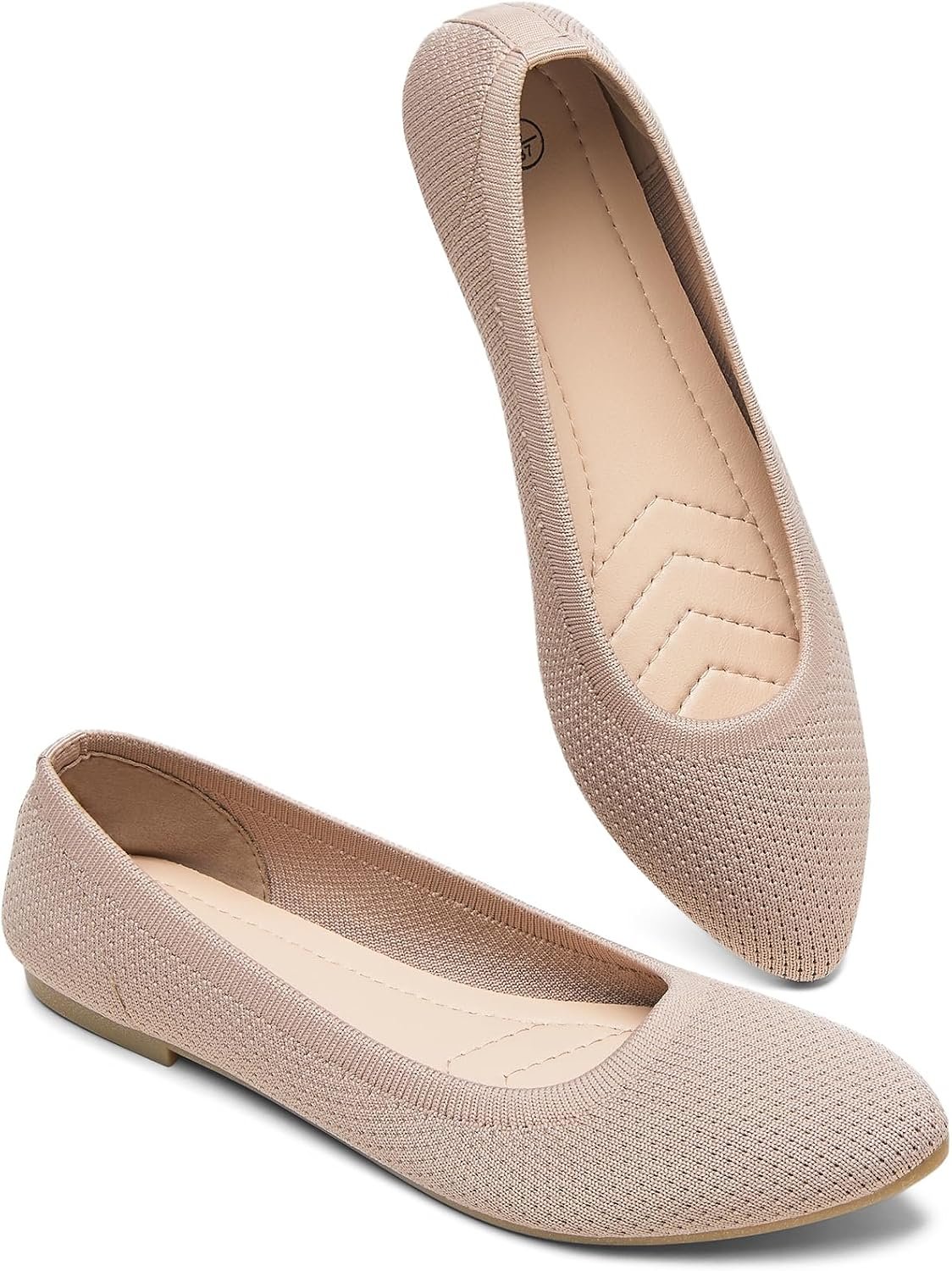 BABUDOG Women’s Mesh Flats Shoes Pointed-Toe Dress Shoes for Women Black Flats Comfortable Memory Foam Flats