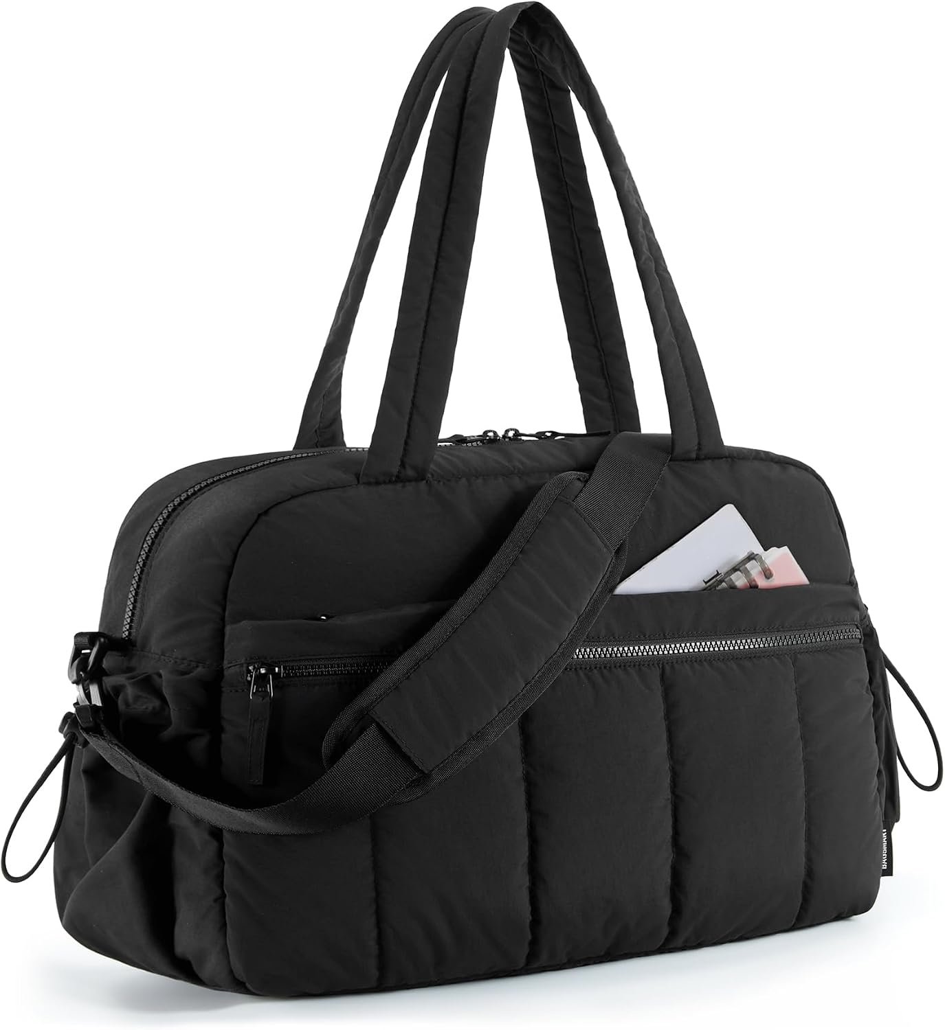 BAGSMART Duffle Bag for Travel, Gym Bag for Women, Weekender Carry on | PVC Wet Pocket, Airline Approved Personal Carry-on Size, Fits Under-seat, One Bag for Gym, Travel, Hospital, Overnight
