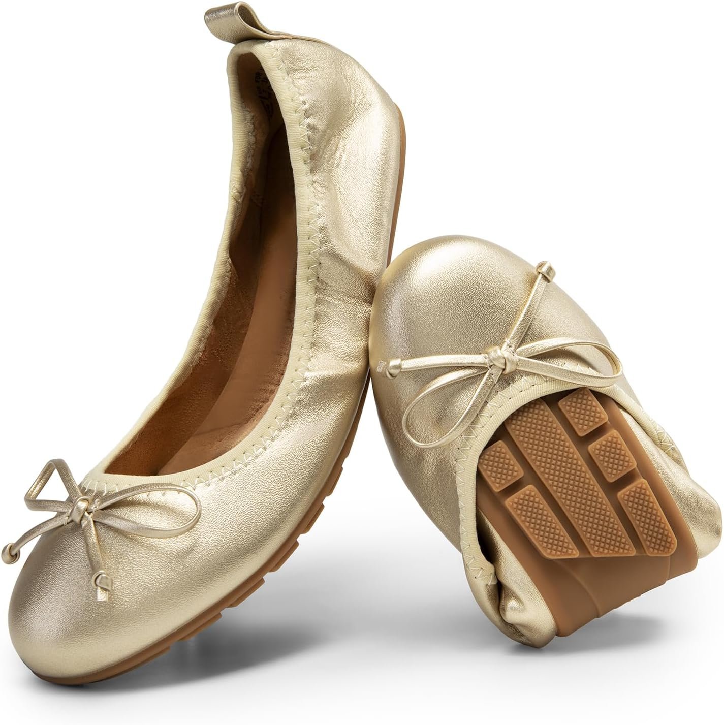 DREAM PAIRS Women’s Foldable Bowknot Ballet Flats