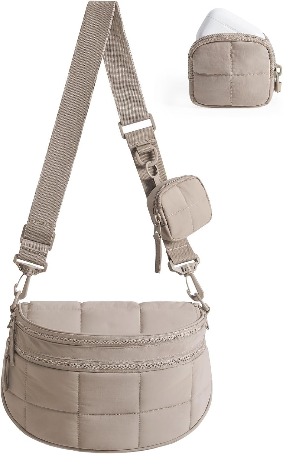 BAGSMART Crossbody Bags for Women, Puffer Cute Bum Bag with Pouch