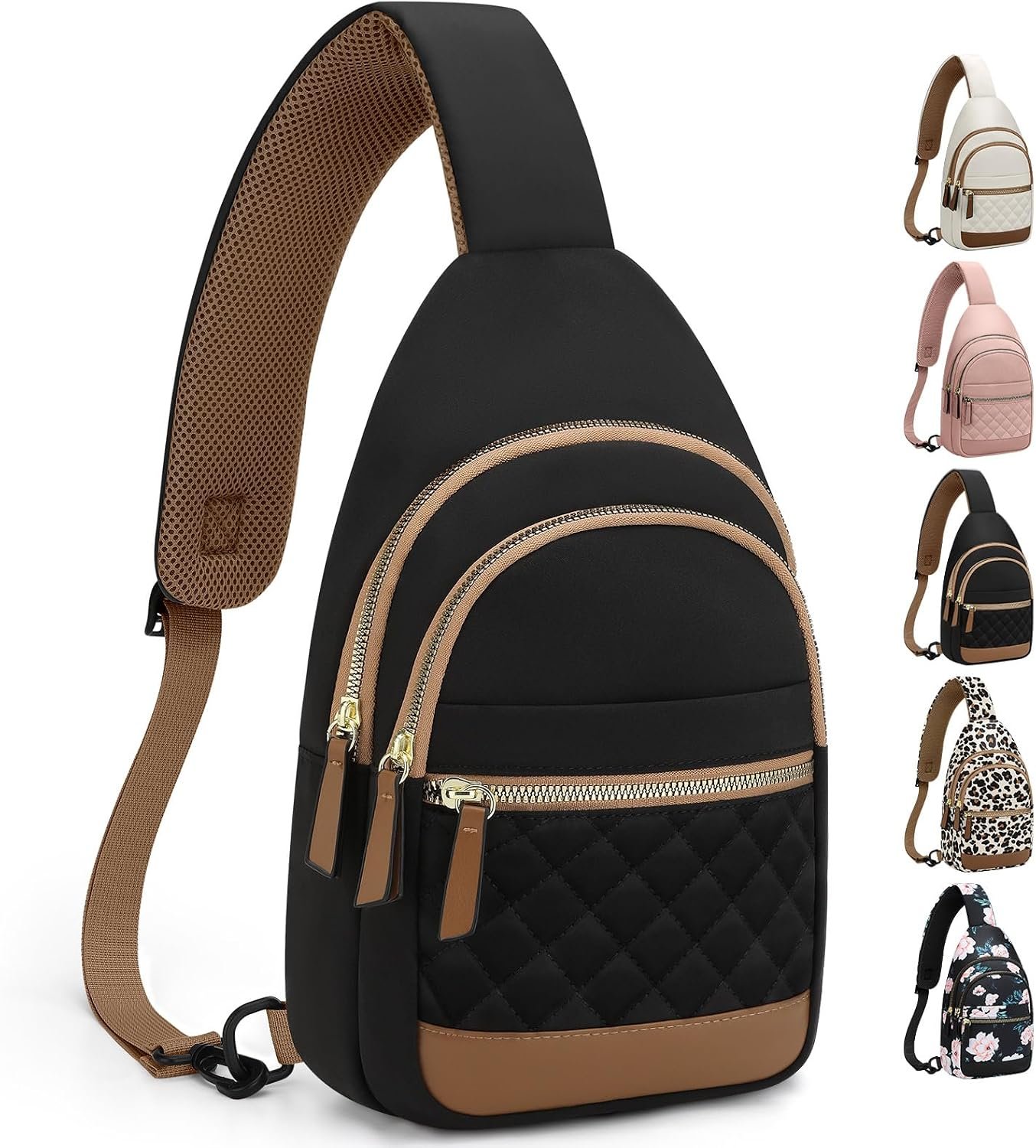 Capolo Crossbody Bags for Women Waterproof Sling Shoulder Bag Fanny Pack