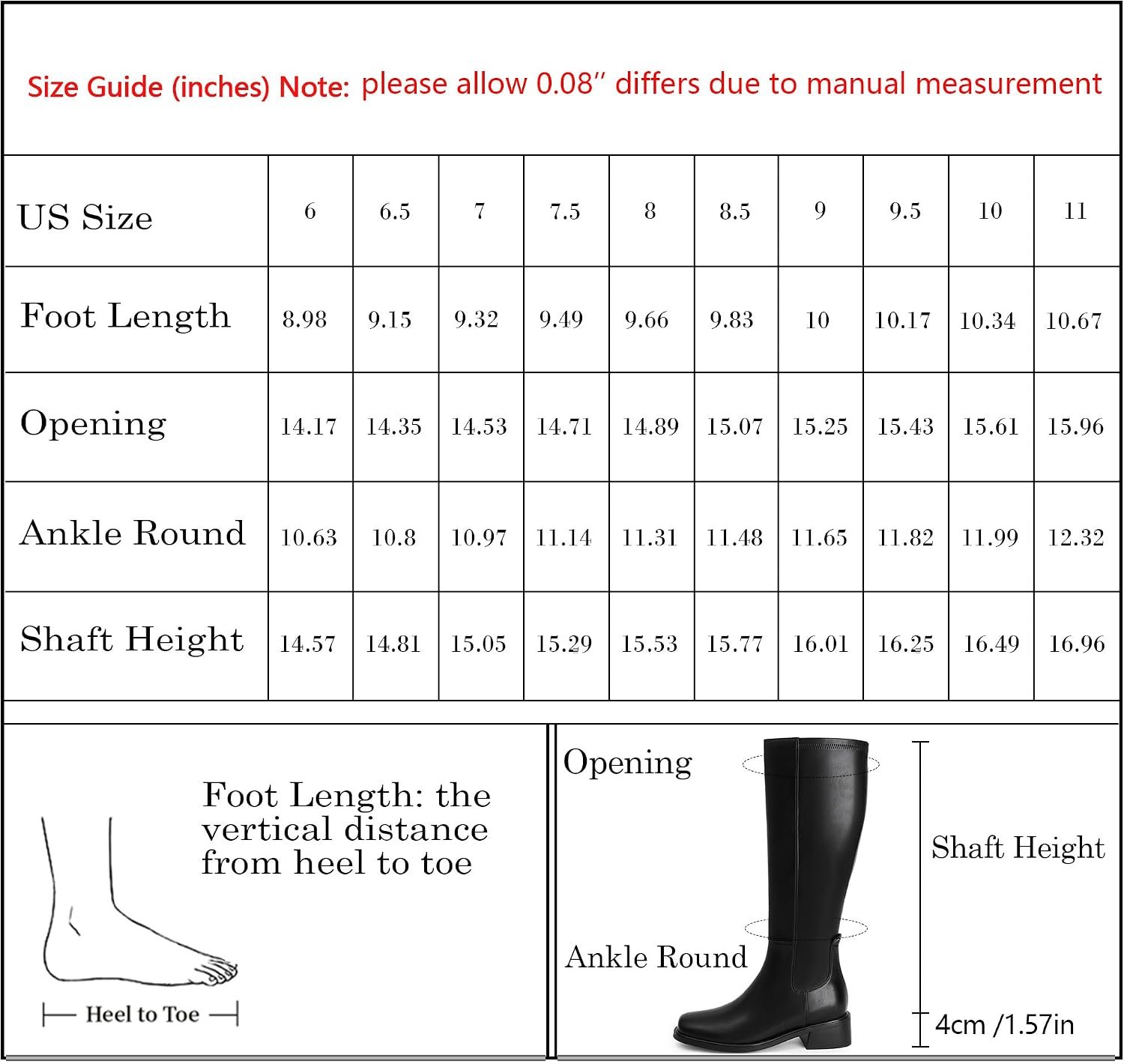 QIY Knee High Boots for Women Low Heel Flat Tall Boots