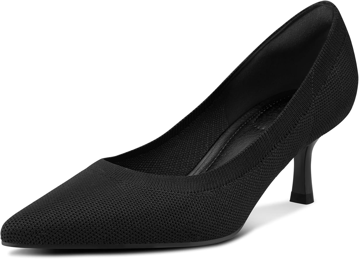 mysoft Women’s Kitten Heels Closed Toe Pumps Wedding Dress Shoes
