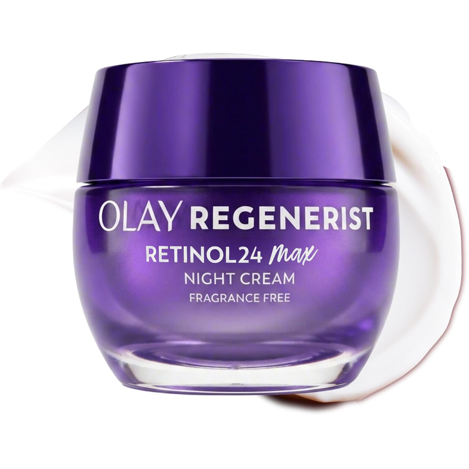 Olay Retinol Night Cream for Women, MAX, Anti-Aging Face Mousturizer, Fragrance-Free, Non Greasy – Anti-Wrinkle, Smooth Fine Lines, Hydrating Skin Care – Triple Collagen Cream, Niacinamide, 1.7oz
