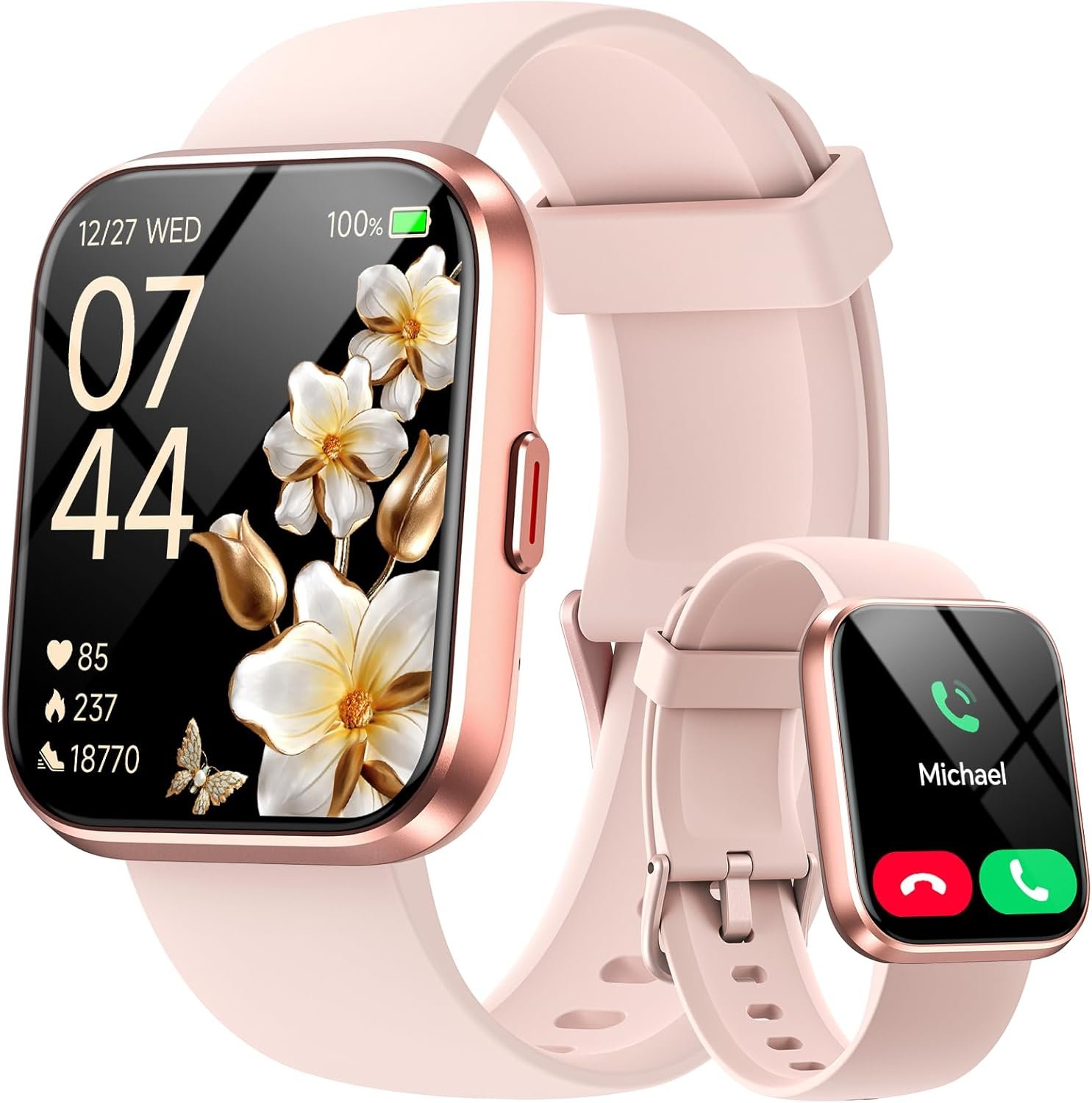 Smart Watches for Women, 1.85″ HD Smartwatch Compatible iPhone/Samsung/Android (Answer/Make), Fitness Tracker with Heart Rate/Sleep/SpO2 Monitor, Smart Watch 3ATM Waterproof, 120+ Sport Modes, Alexa