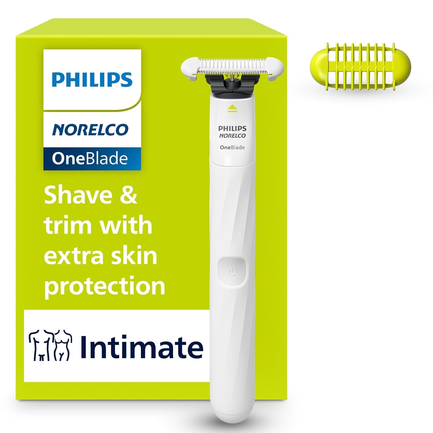 Philips Norelco OneBlade Intimate Trimmer and Shaver with Skin Protection