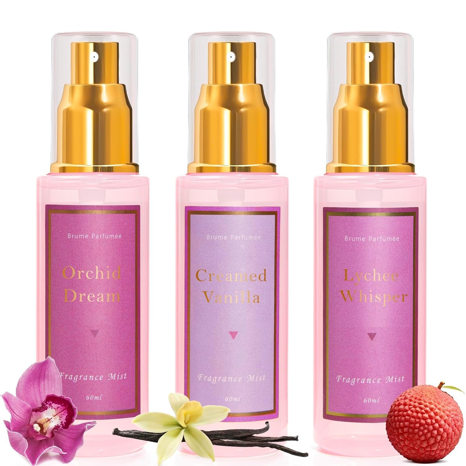 Azulfra Body Spray for Women, Travel Size, Fragrance Gift Set, 3 Pack，Each 2 Fl.oz
