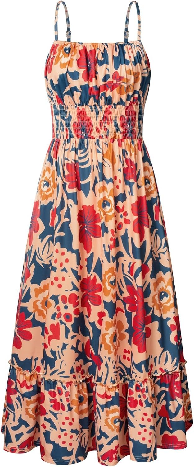 GRACE KARIN Summer Dresses for Women 2026 Vacation Boho Maxi Sundress