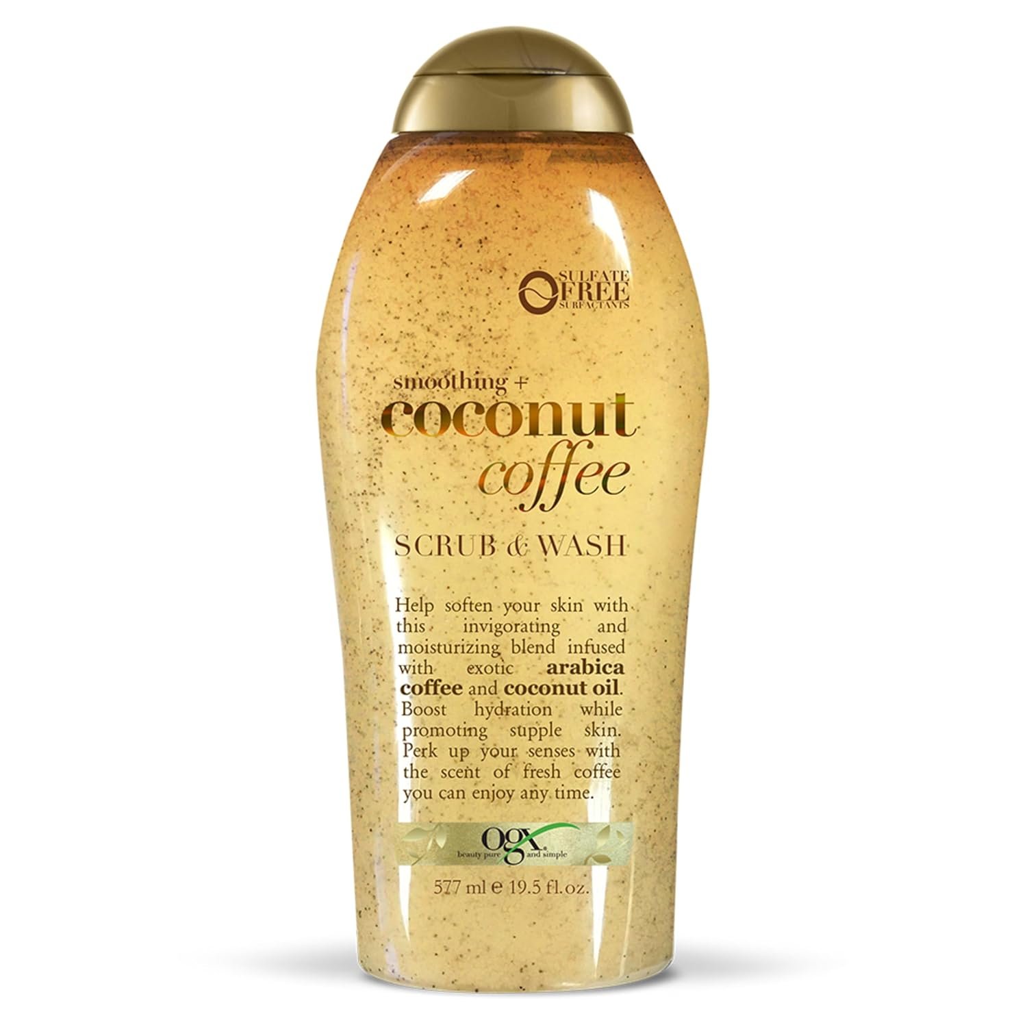 OGX Smoothing + Coconut Coffee Body Scrub, 19.5 fl oz