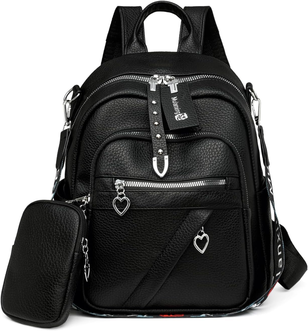 JANSBEN Small Backpack Purse for Women, Convertible Vegan Leather Bag