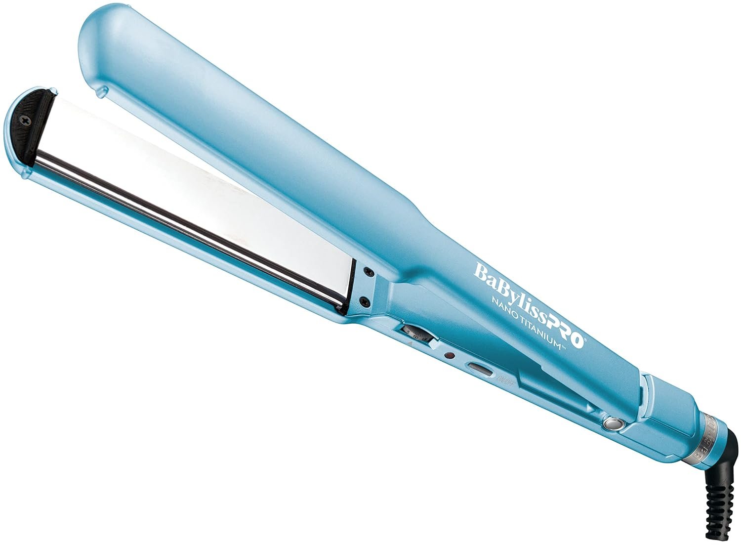 BabylissPRO Nano Titanium Ultra-Thin Hair Straightener, Professional Flat Iron, 5-Inch Extended Plates for Faster Straightening, for All Hair Types