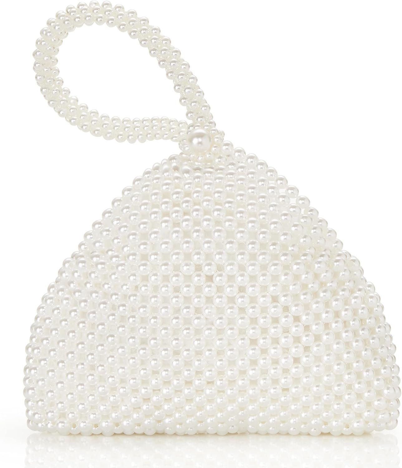BABEYOND Women’s Pearl Evening Bags Elegant Triangle Clutch Purses