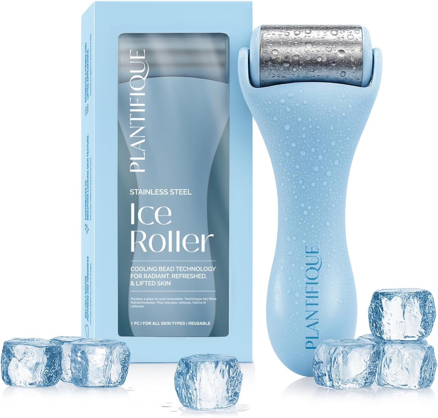 PLANTIFIQUE Ice Roller for Face & Eyes – Reduce Puffiness & Soothe Skin