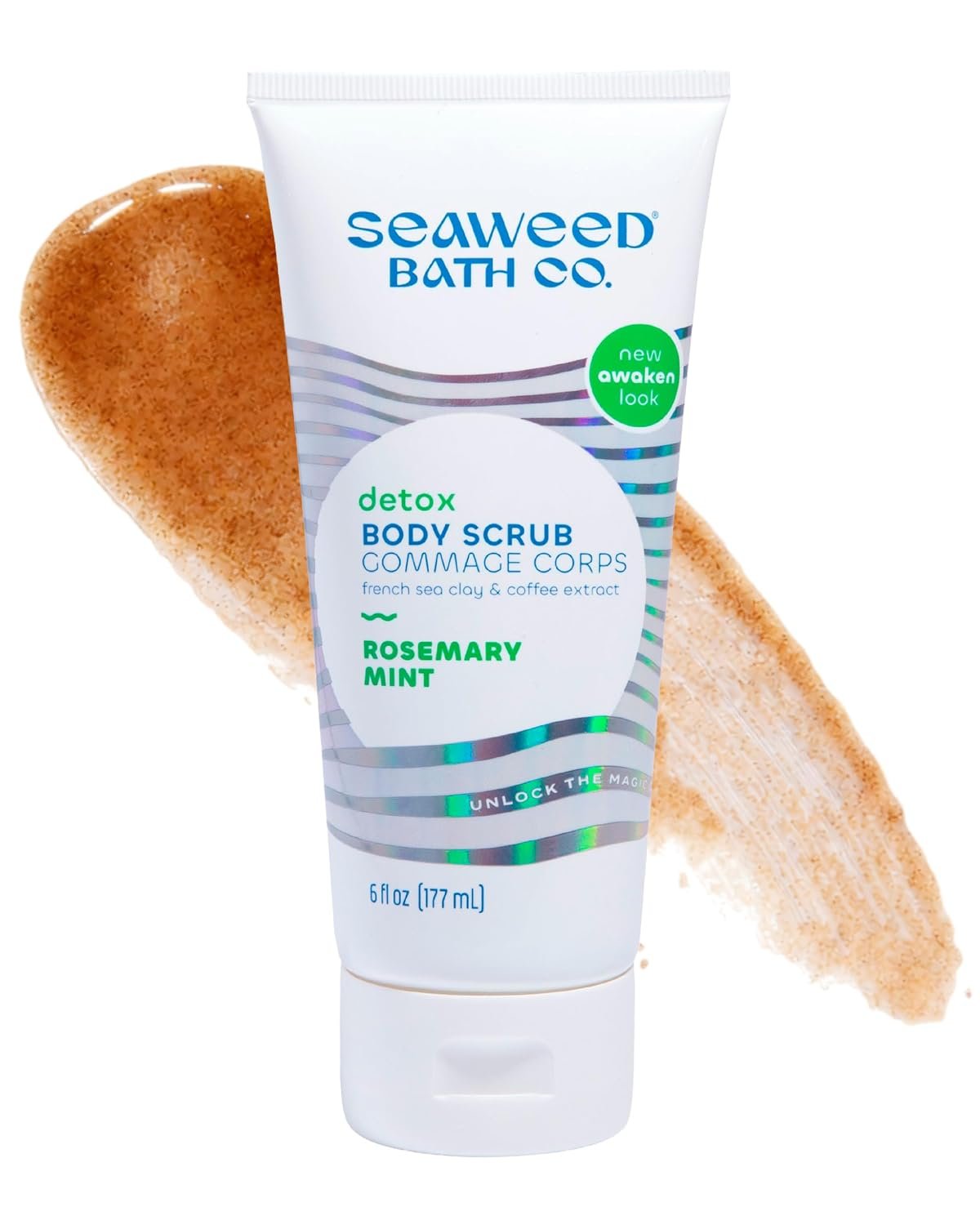 Seaweed Bath Co. Detox Body Scrub, Rosemary Mint, 6 oz