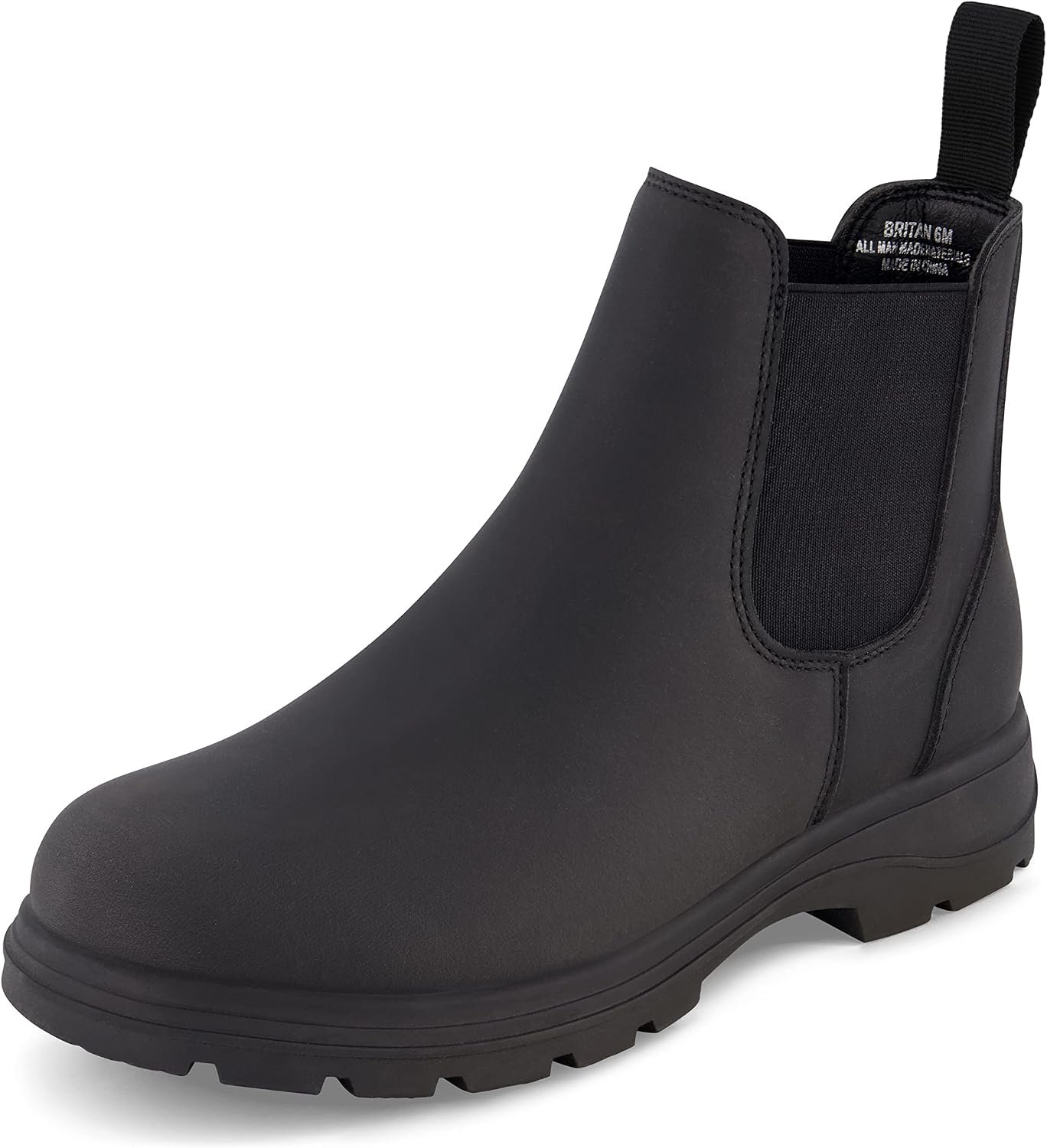 CUSHIONAIRE Women’s Britain Chelsea Boots, Soft Vegan Leather, Non-Slip Sole, Memory Foam, Back Pull Tab, Ankle Boots for Women, Wide Widths