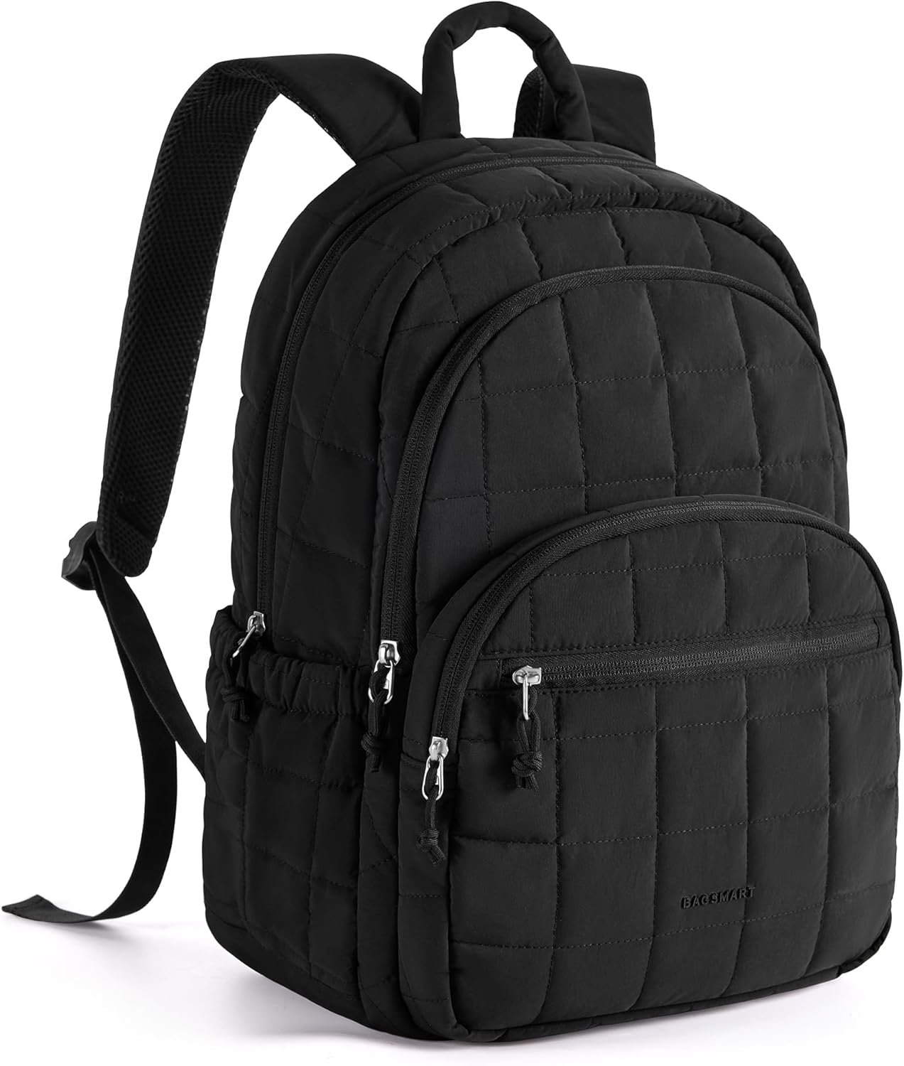 BAGSMART Travel Backpack for Women, 15.6″ College Laptop Backpack, Black