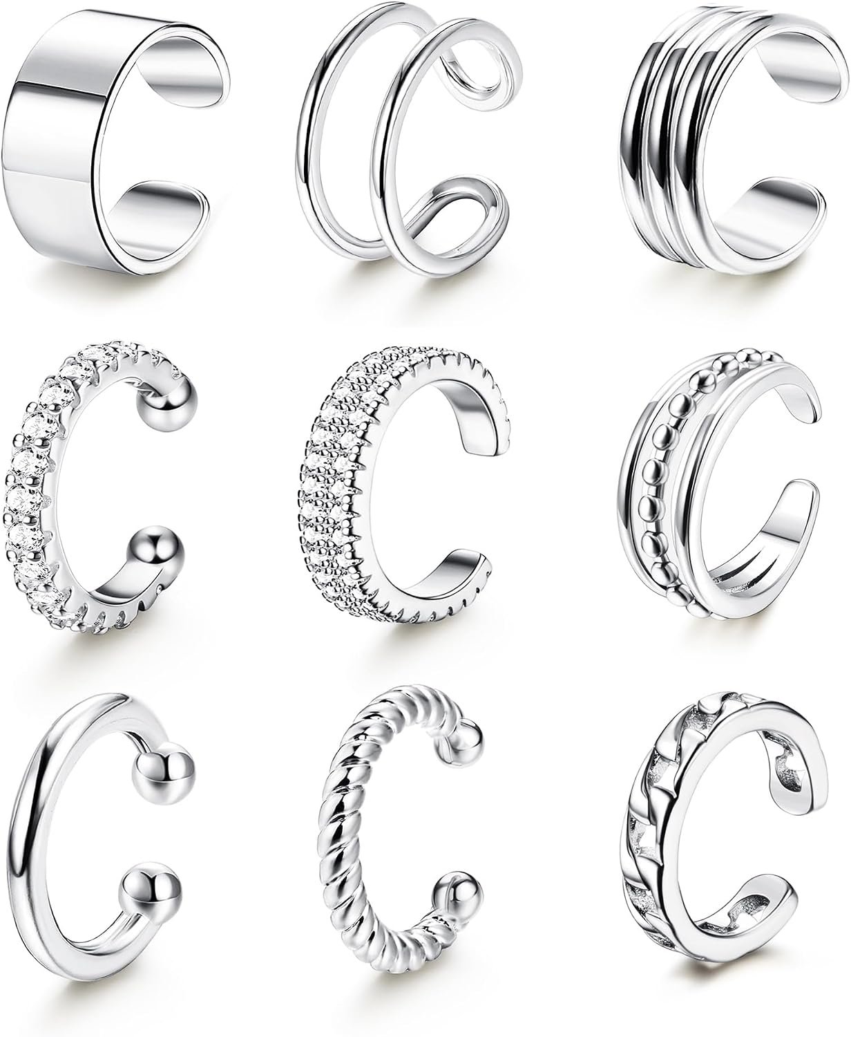 LOLIAS 𝐄𝐚𝐫 𝐂𝐮𝐟𝐟 𝐄𝐚𝐫𝐫𝐢𝐧𝐠𝐬 for Women Non Piercing Gold Plated Ear Cuffs 𝟏𝟒𝐊 𝐆𝐨𝐥𝐝 𝐏𝐥𝐚𝐭𝐞𝐝 Ear Cuff for Non Pierced Ears Clip on Cartilage Earring 𝐅𝐚𝐤𝐞 𝐄𝐚𝐫𝐫𝐢𝐧𝐠𝐬 Lightweight
