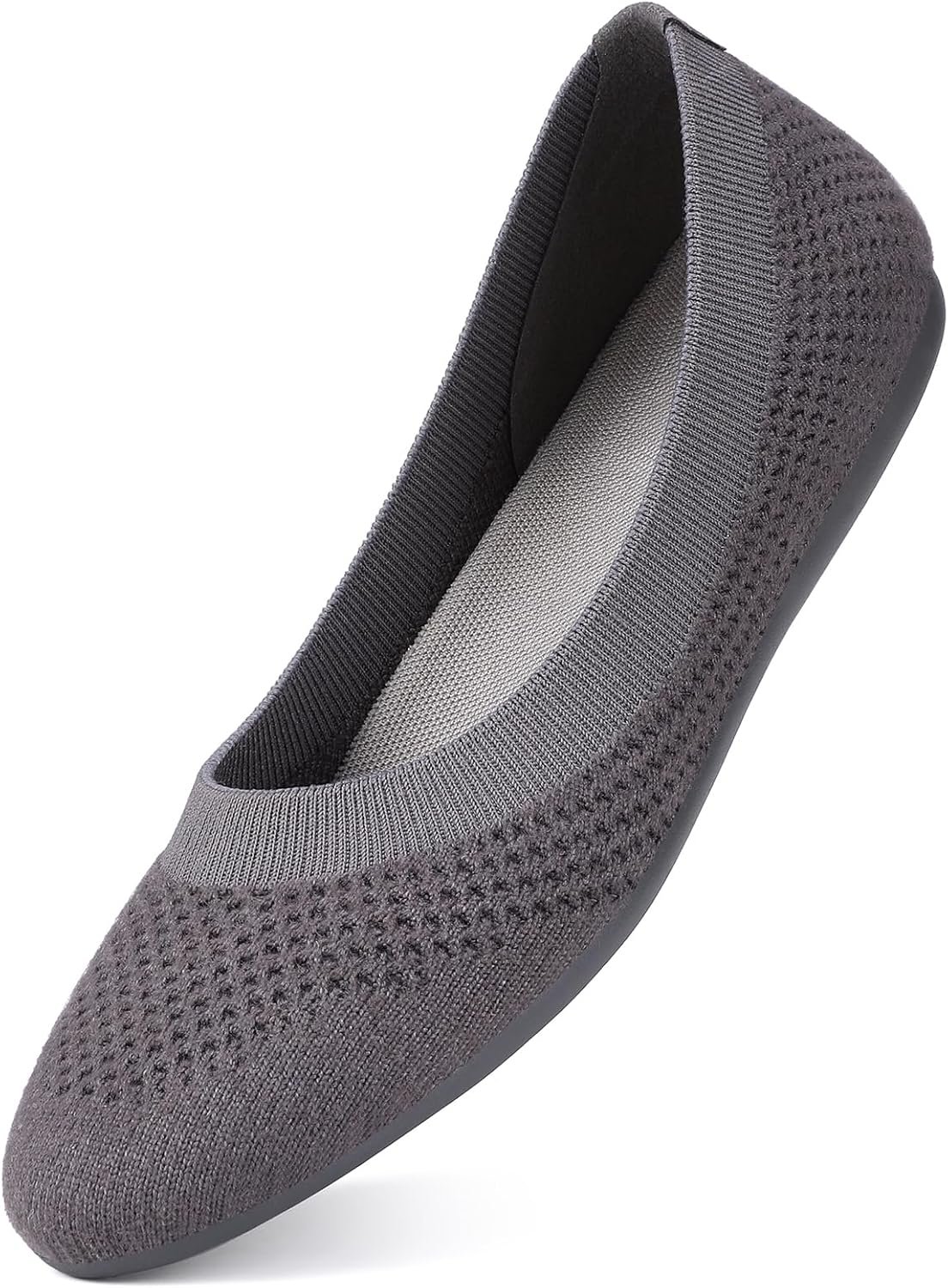 COOJOY Women’s Knitted Ballet Flats Comfort Shoes for Work Daily Wear
