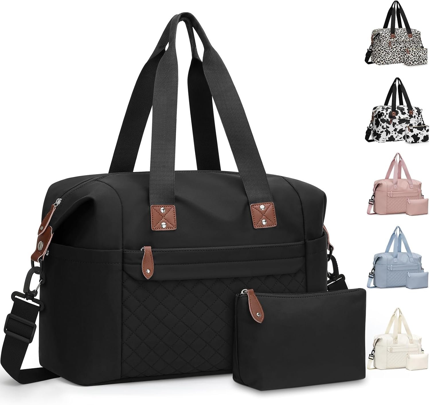 Pritent Travel Duffle Bag, Weekender Overnight Personal Item Carry On Bag