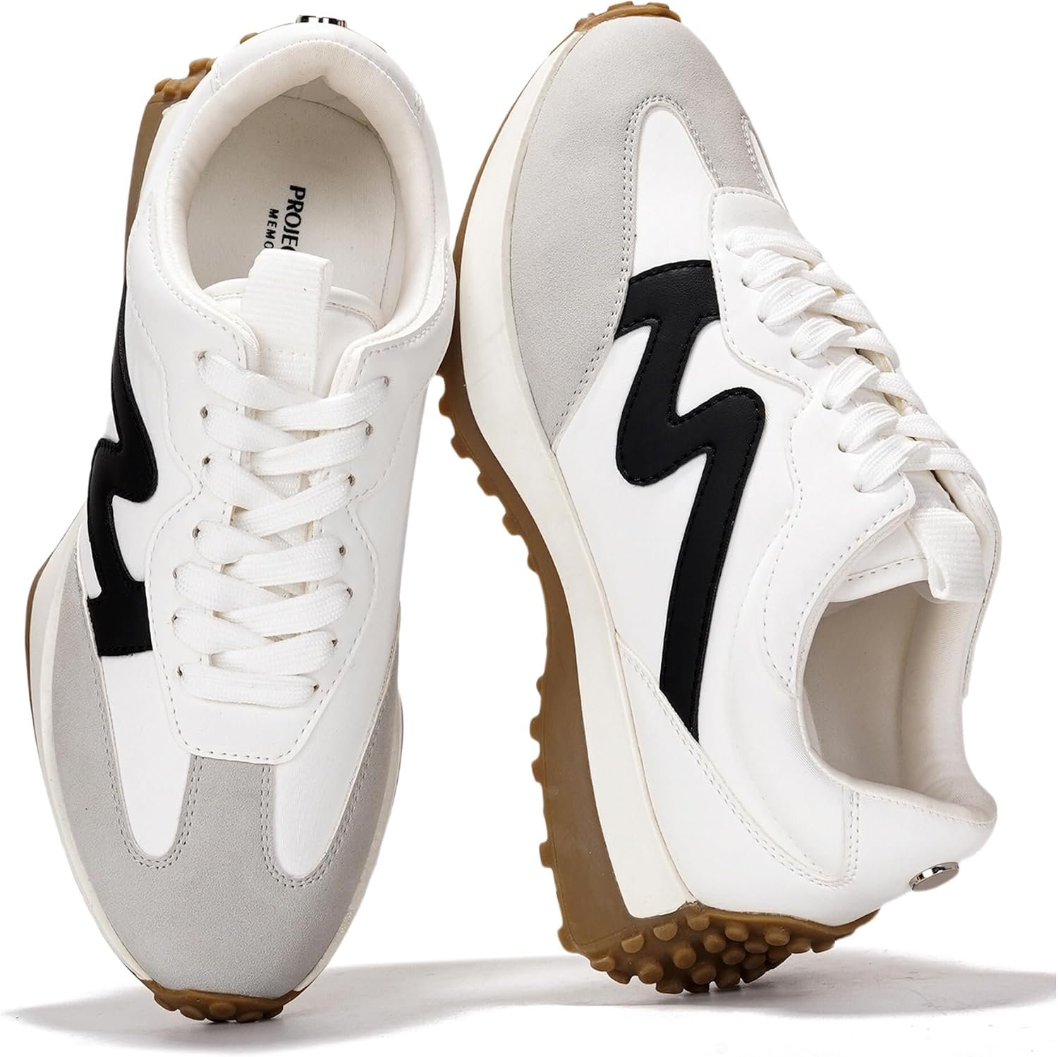 Project Cloud Lighweight Trendy Lace Up Fashion Sneakers for Women (Lecco)
