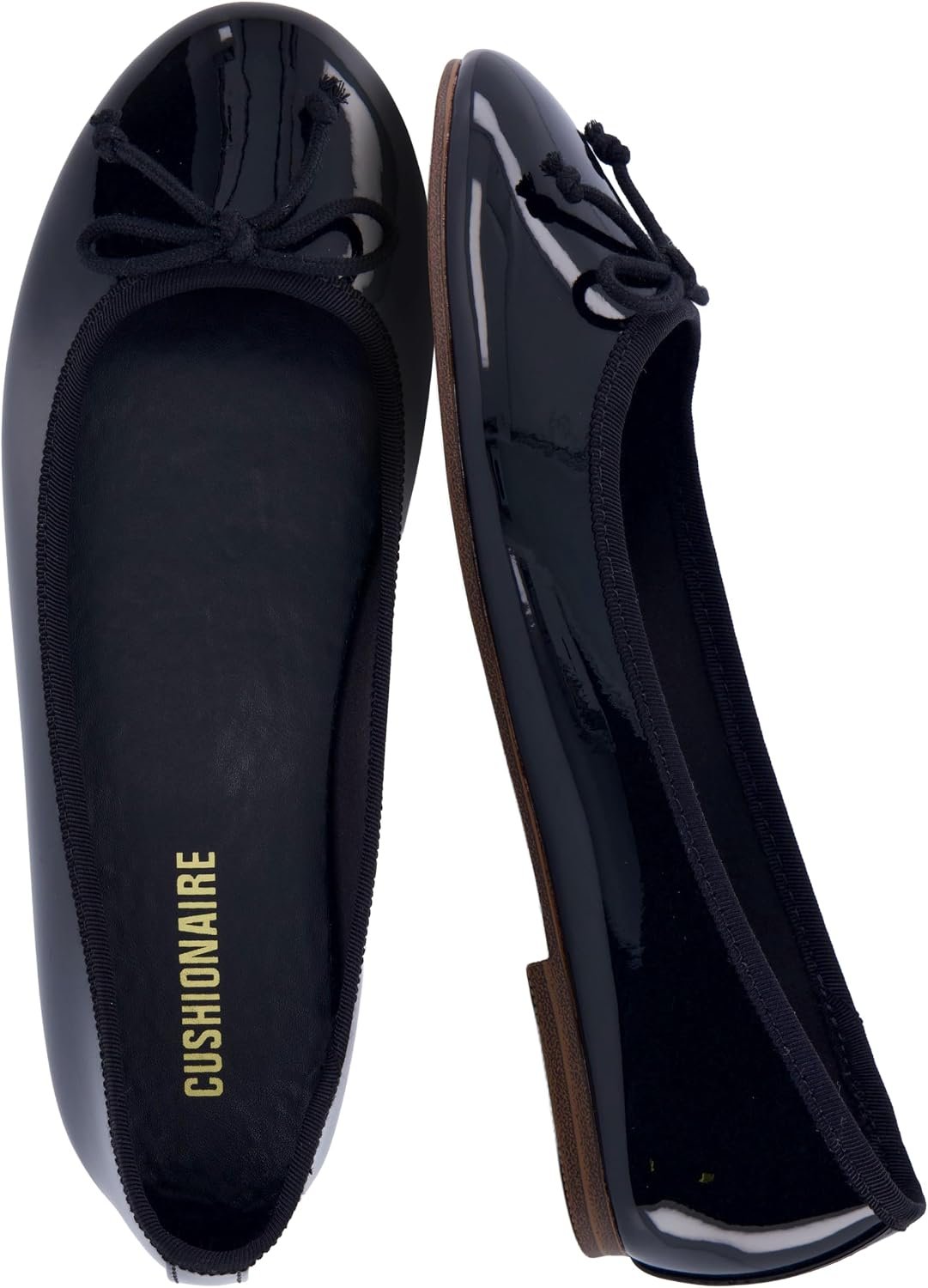 CUSHIONAIRE Como Ballet Flats for Women, Round Toe Mary Jane Womens Flats with Memory Foam Comfort, Wide Widths Available