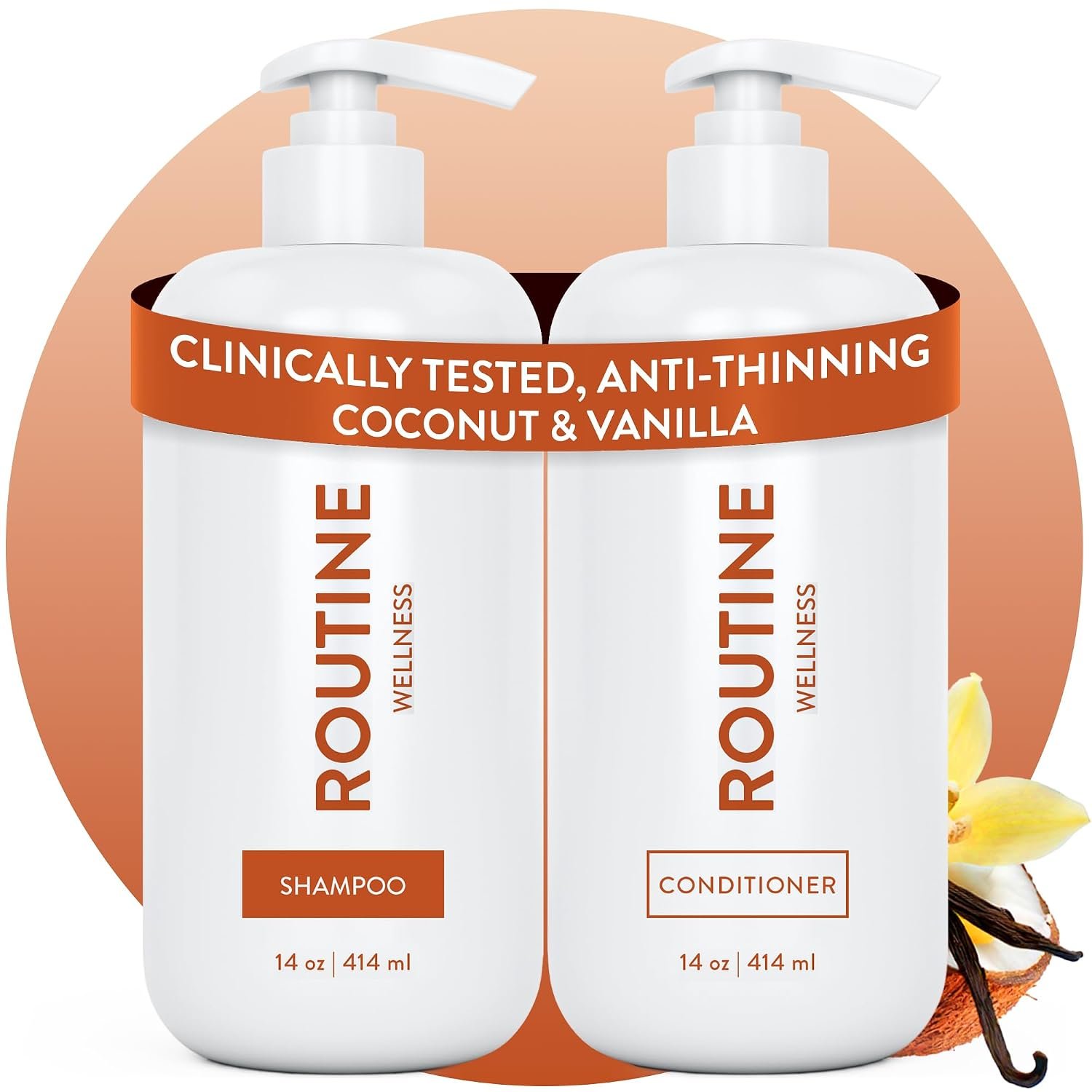 Routine Wellness Anti-Thinning Shampoo & Conditioner – Coconut & Vanilla